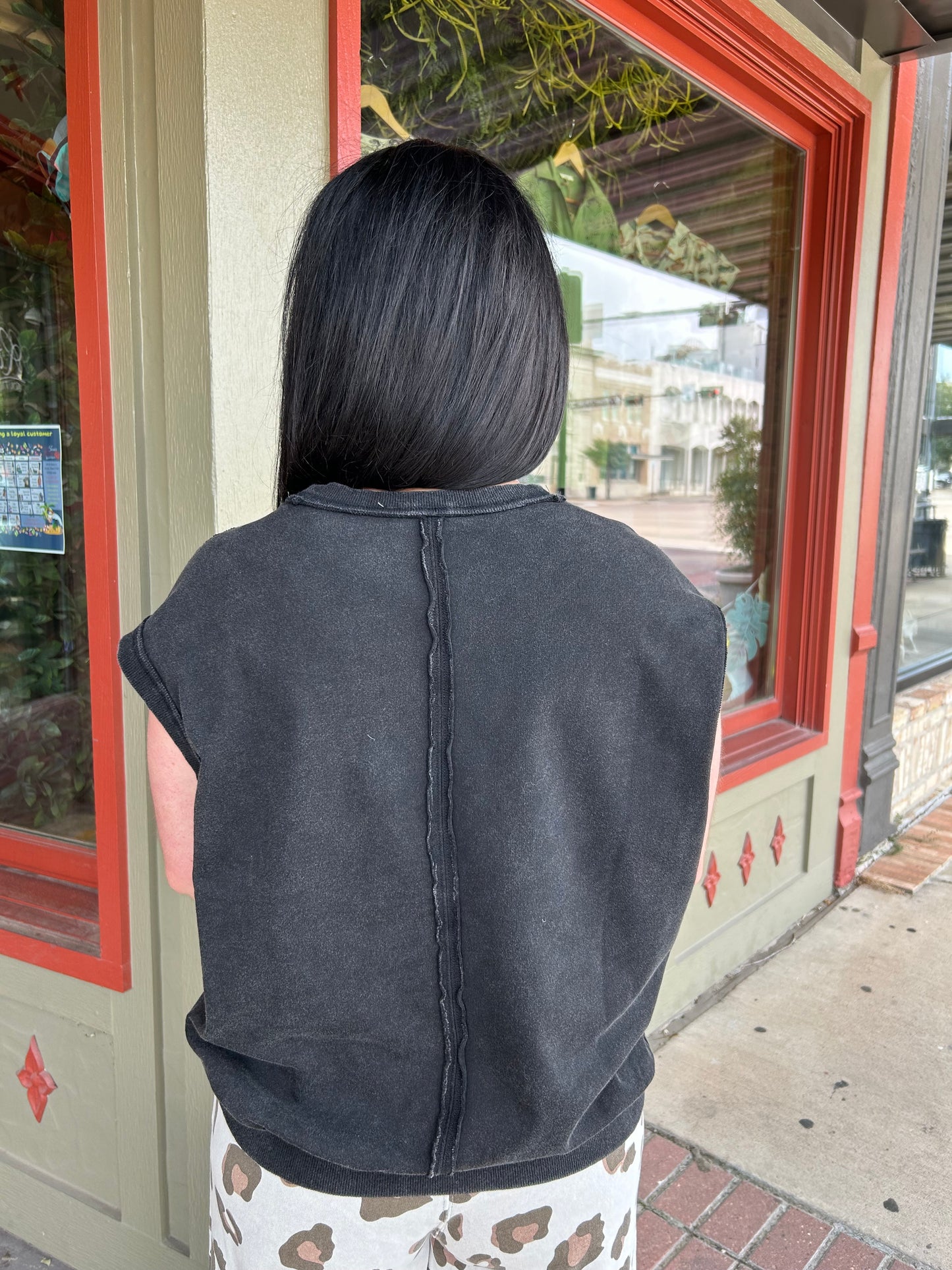 Get Gypsy Sweatshirt Top - Black