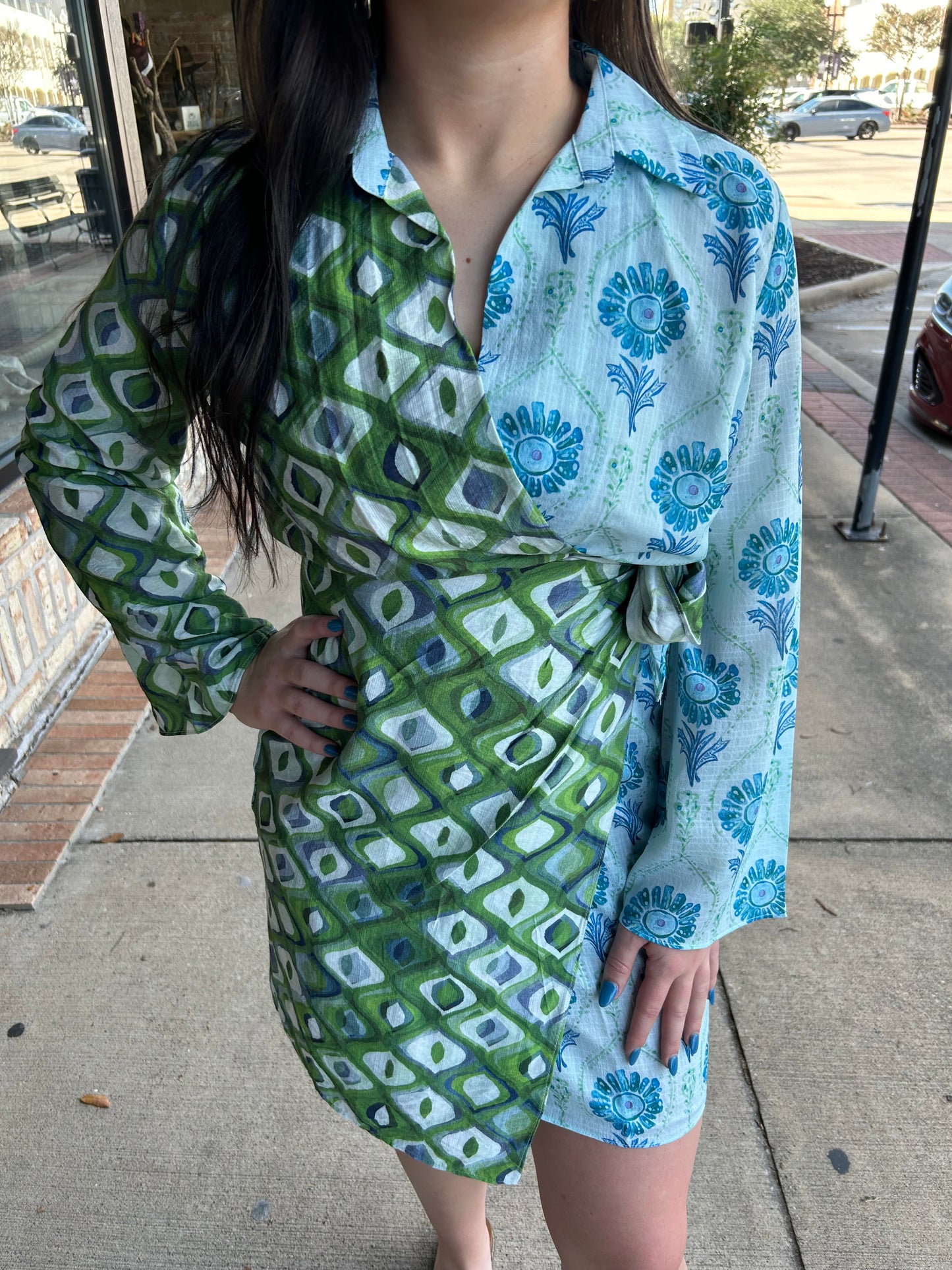 Mixed Up Wrap Dress