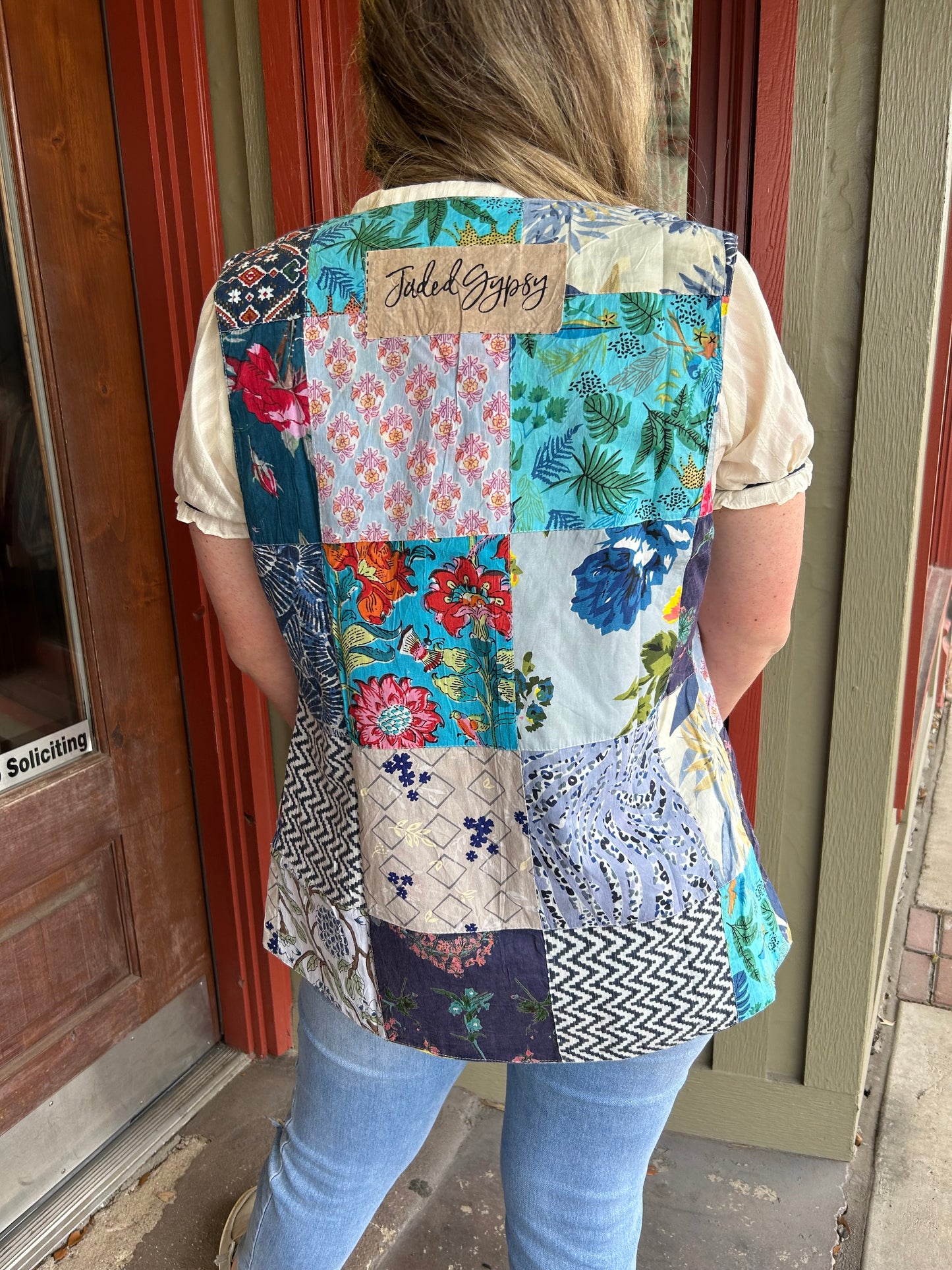 Patchwork Sunrise Reversible Vest