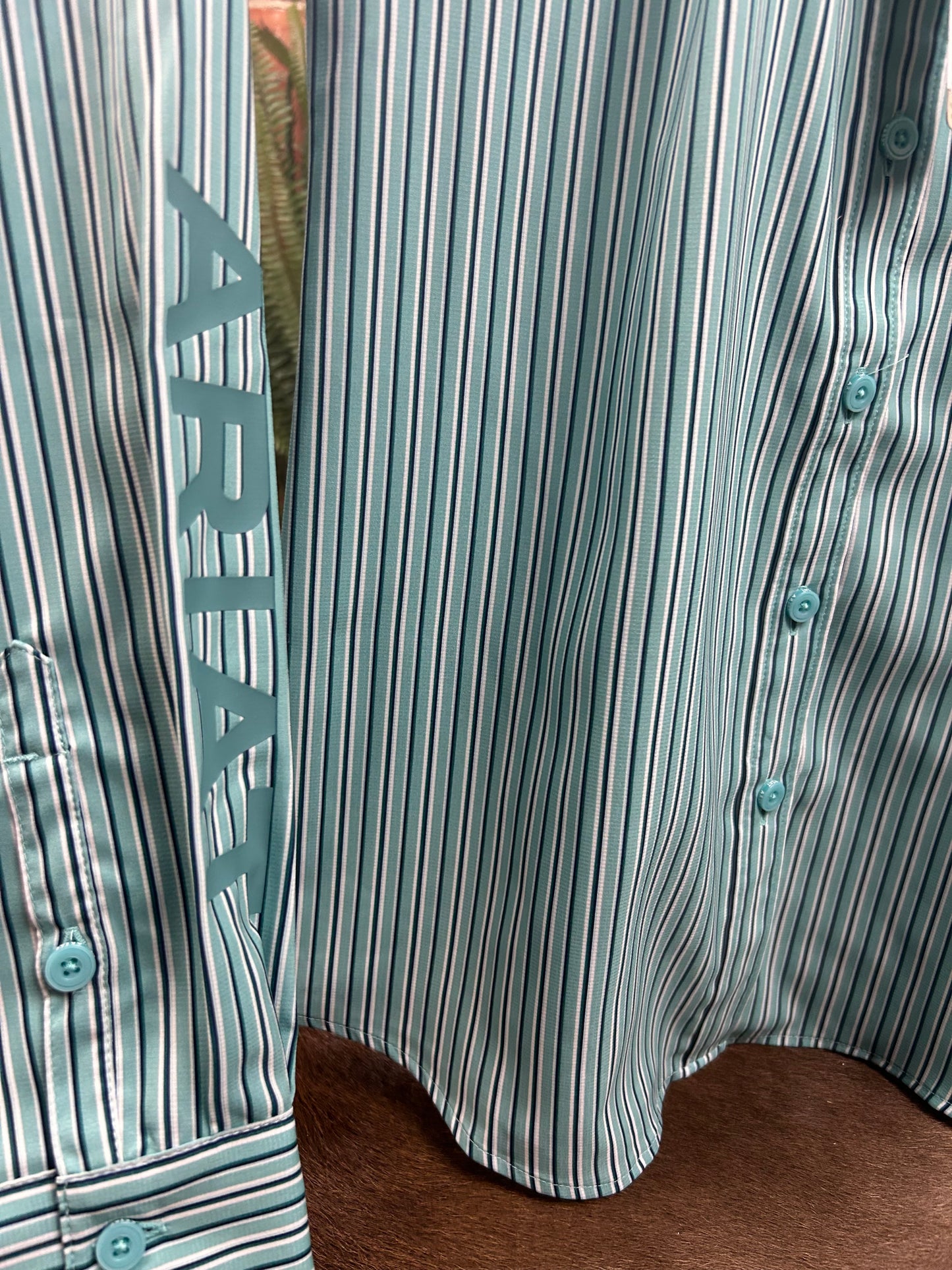 Kirby Shirt - Aqua Stripe