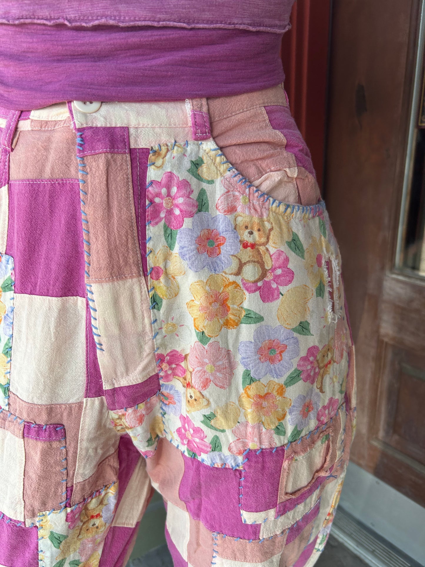 Peony Patchwork Pants
