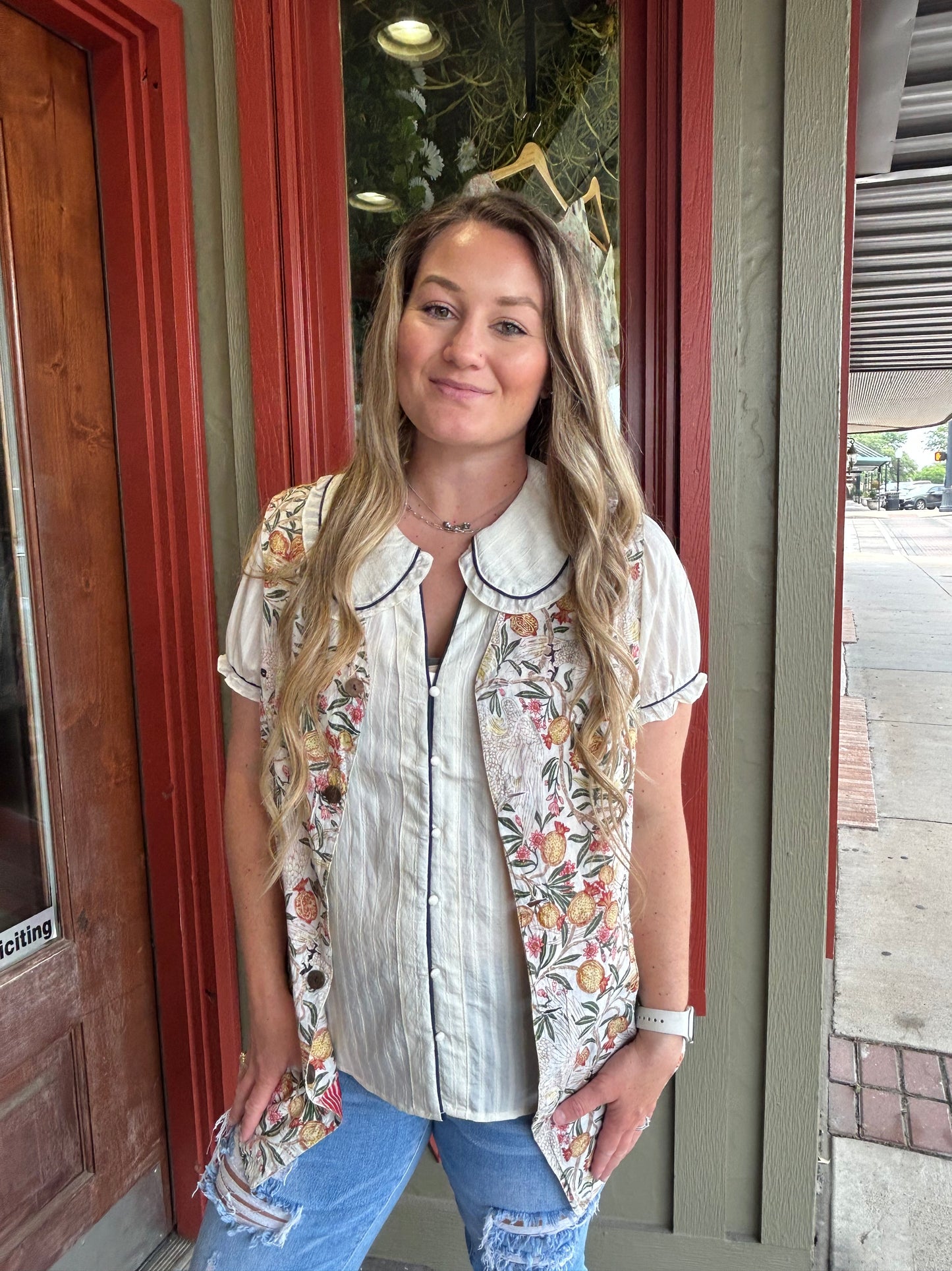 Patchwork Sunrise Reversible Vest