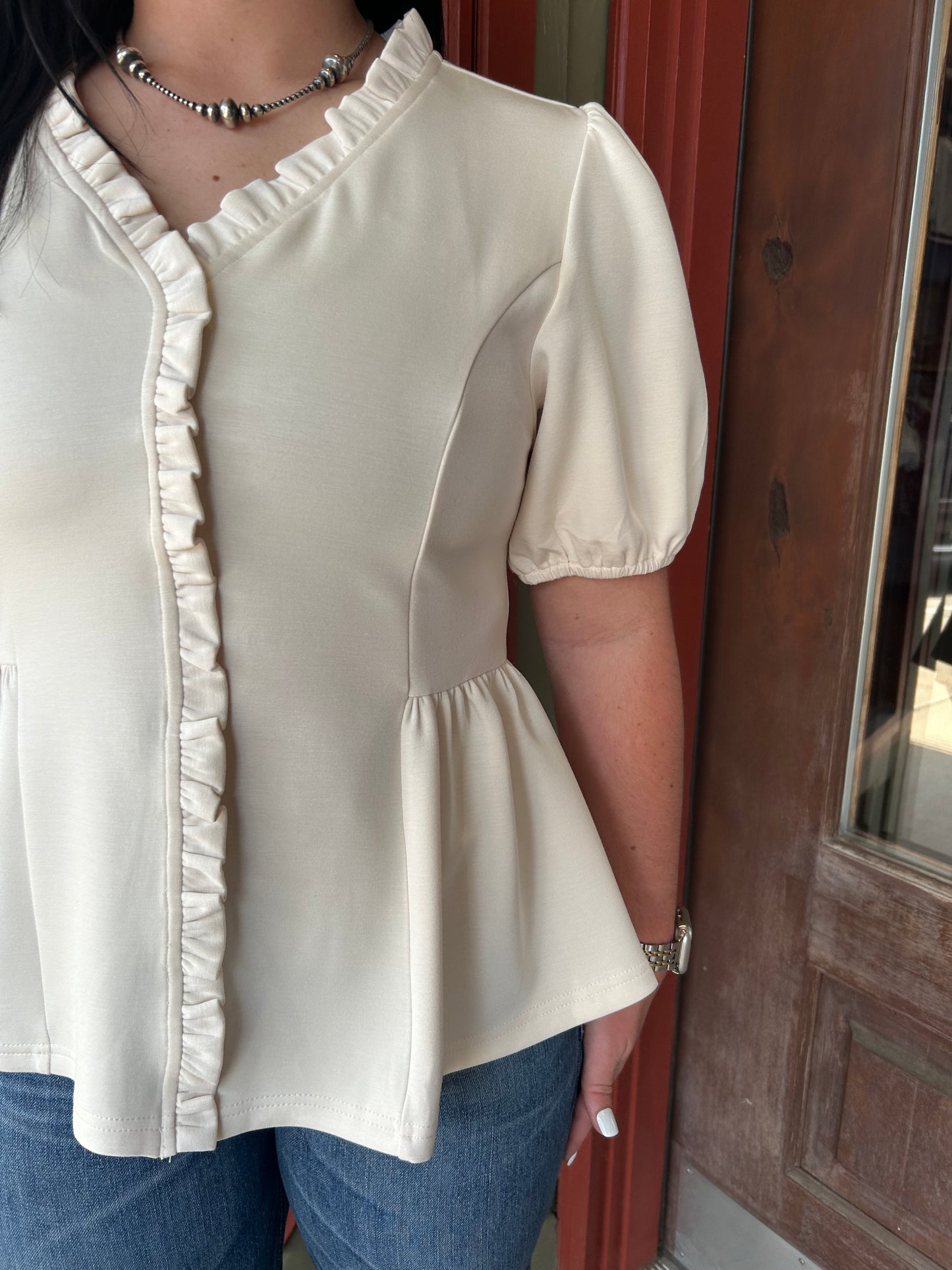 Babydoll Top- Cream