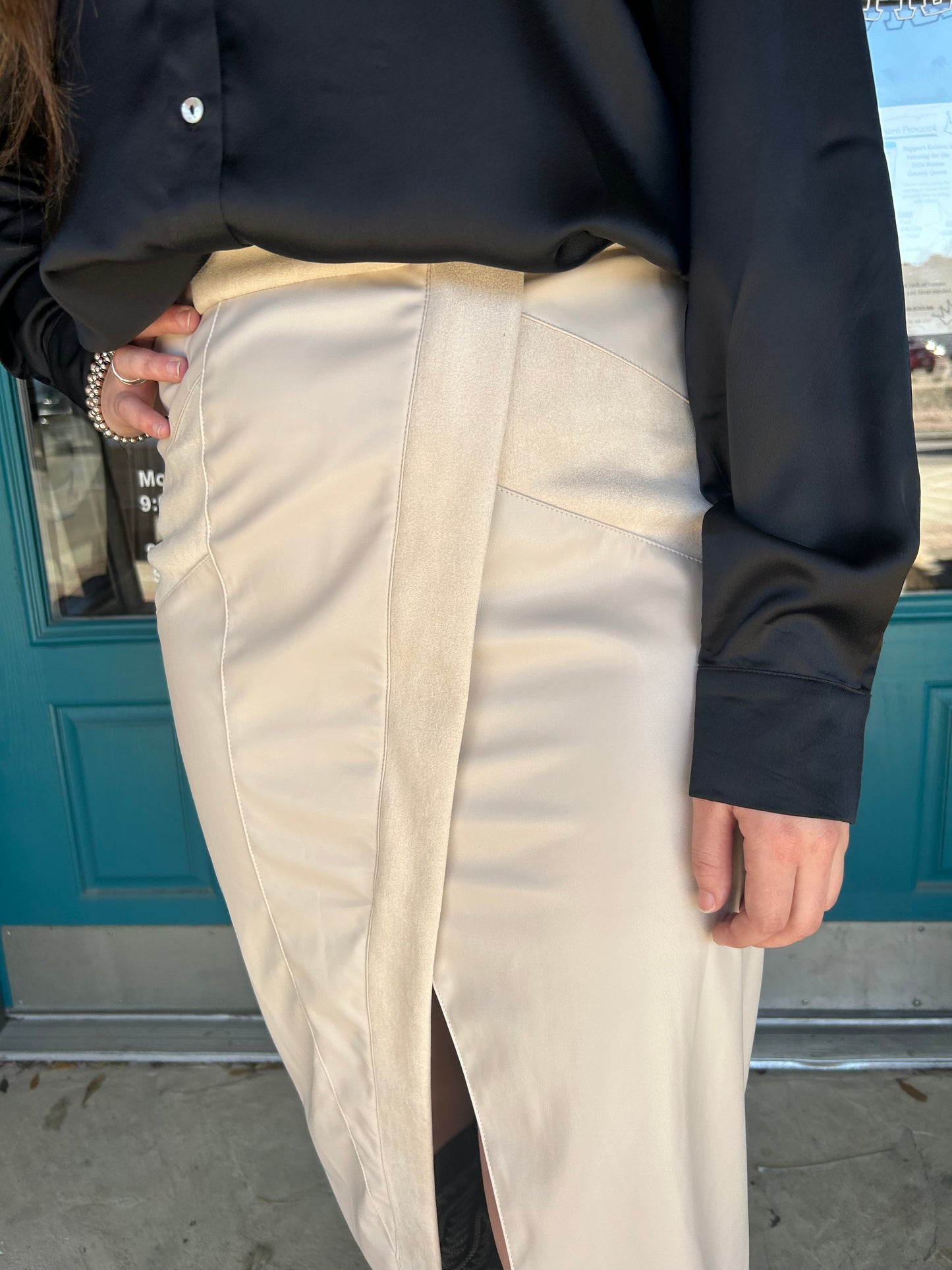 Penelope Faux Leather Skirt