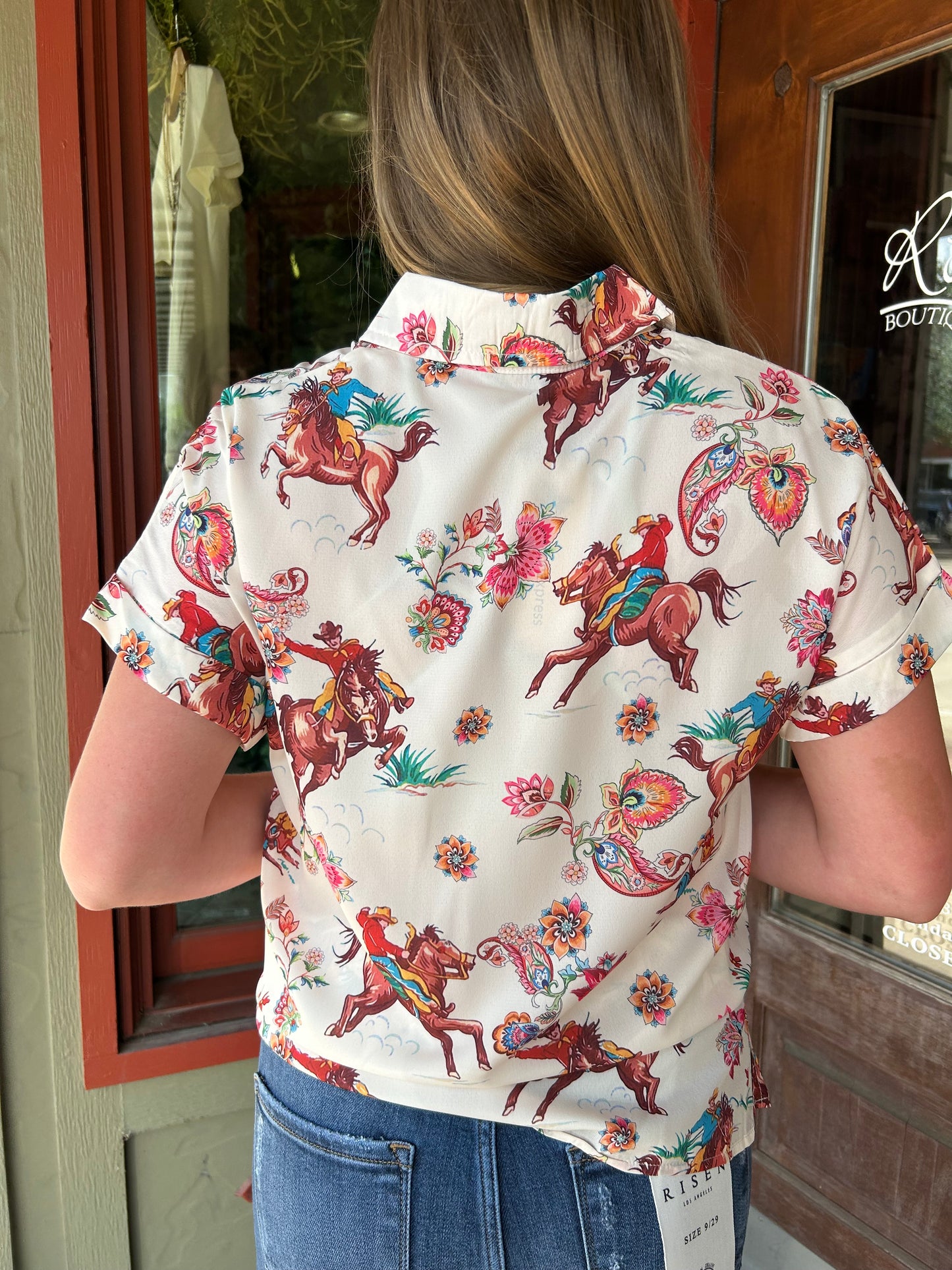 Rodeo Rose Shirt - Cream