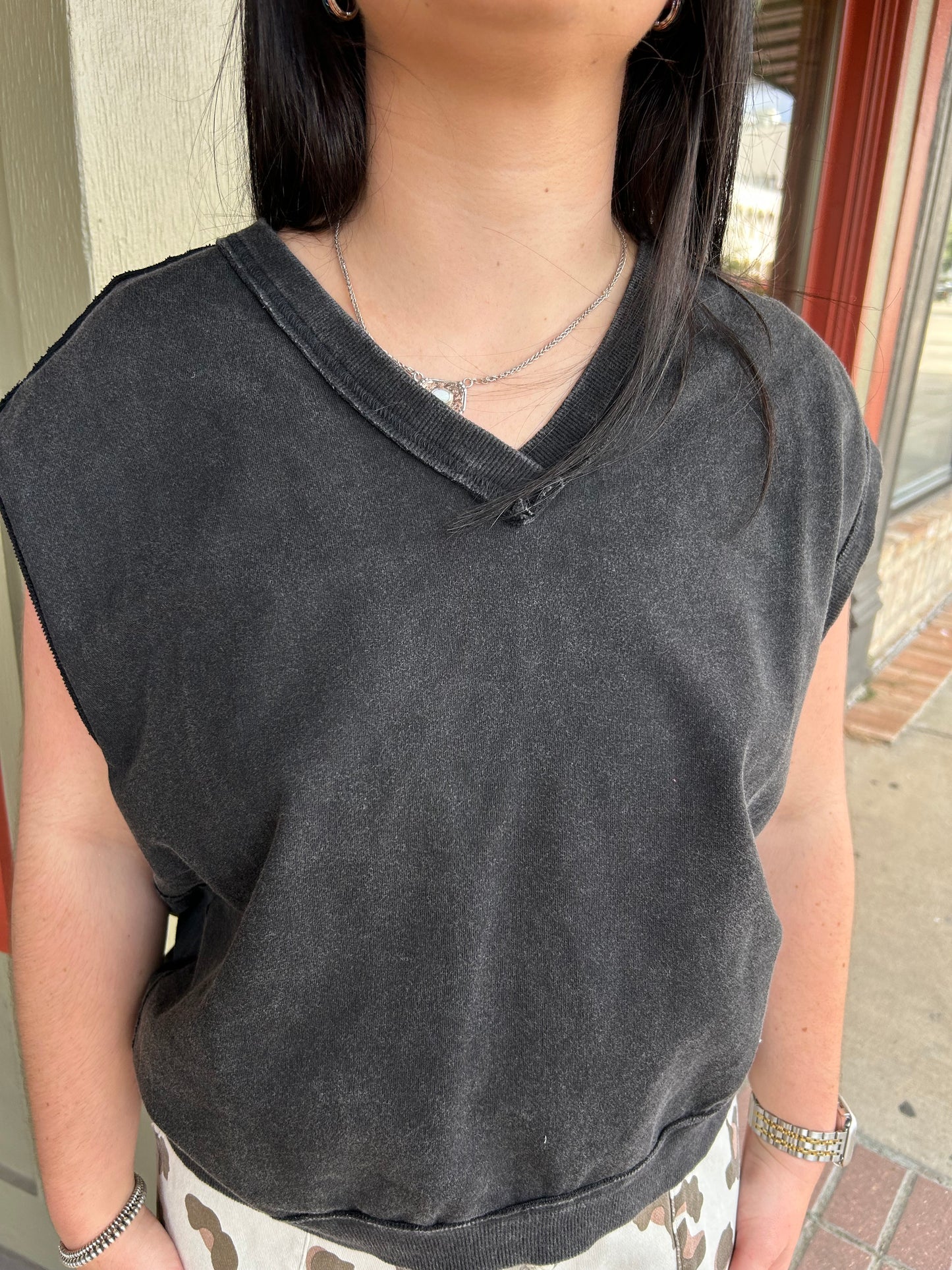 Get Gypsy Sweatshirt Top - Black