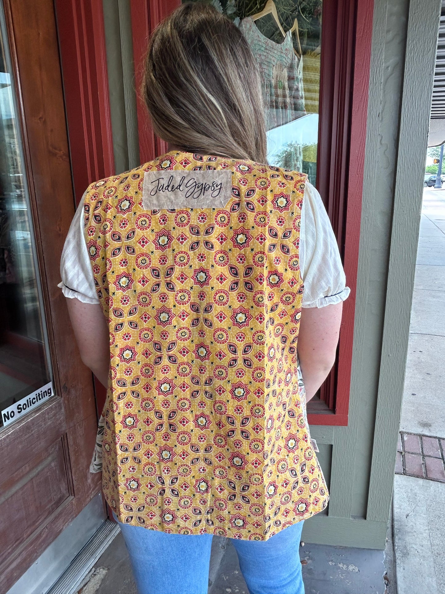 Patchwork Sunrise Reversible Vest