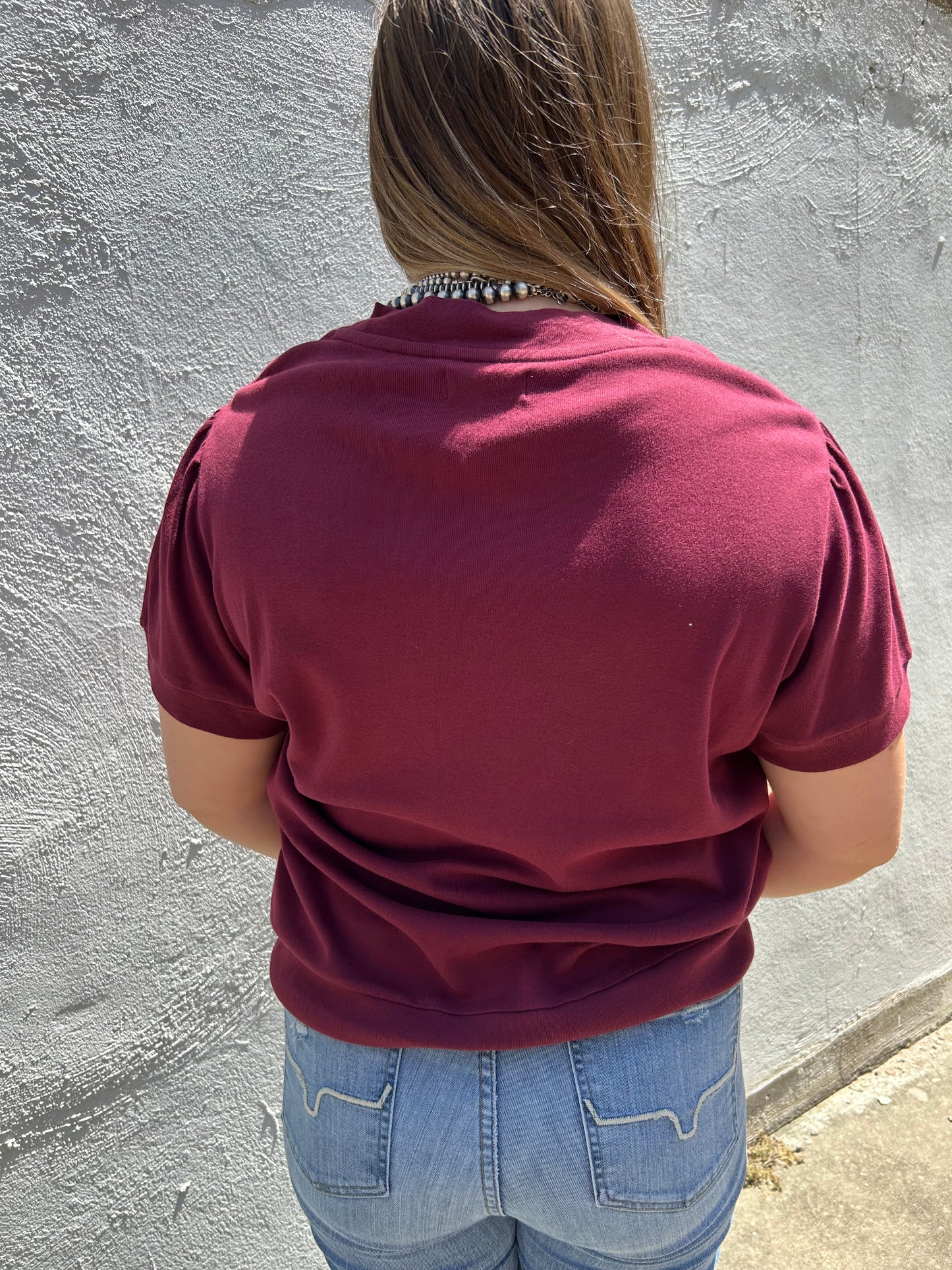 Tamu Glitter Script Top