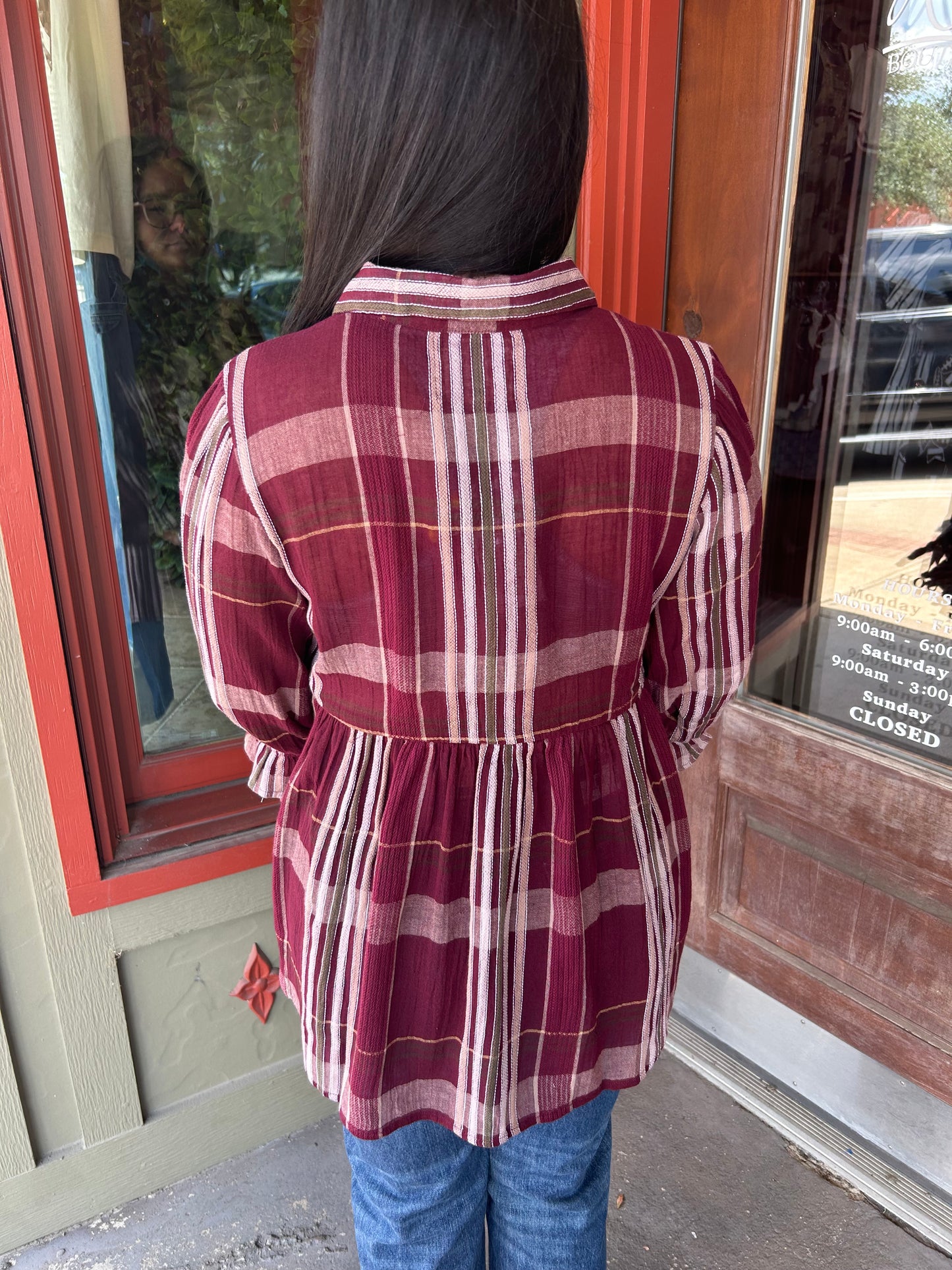 Faye Top - Maroon