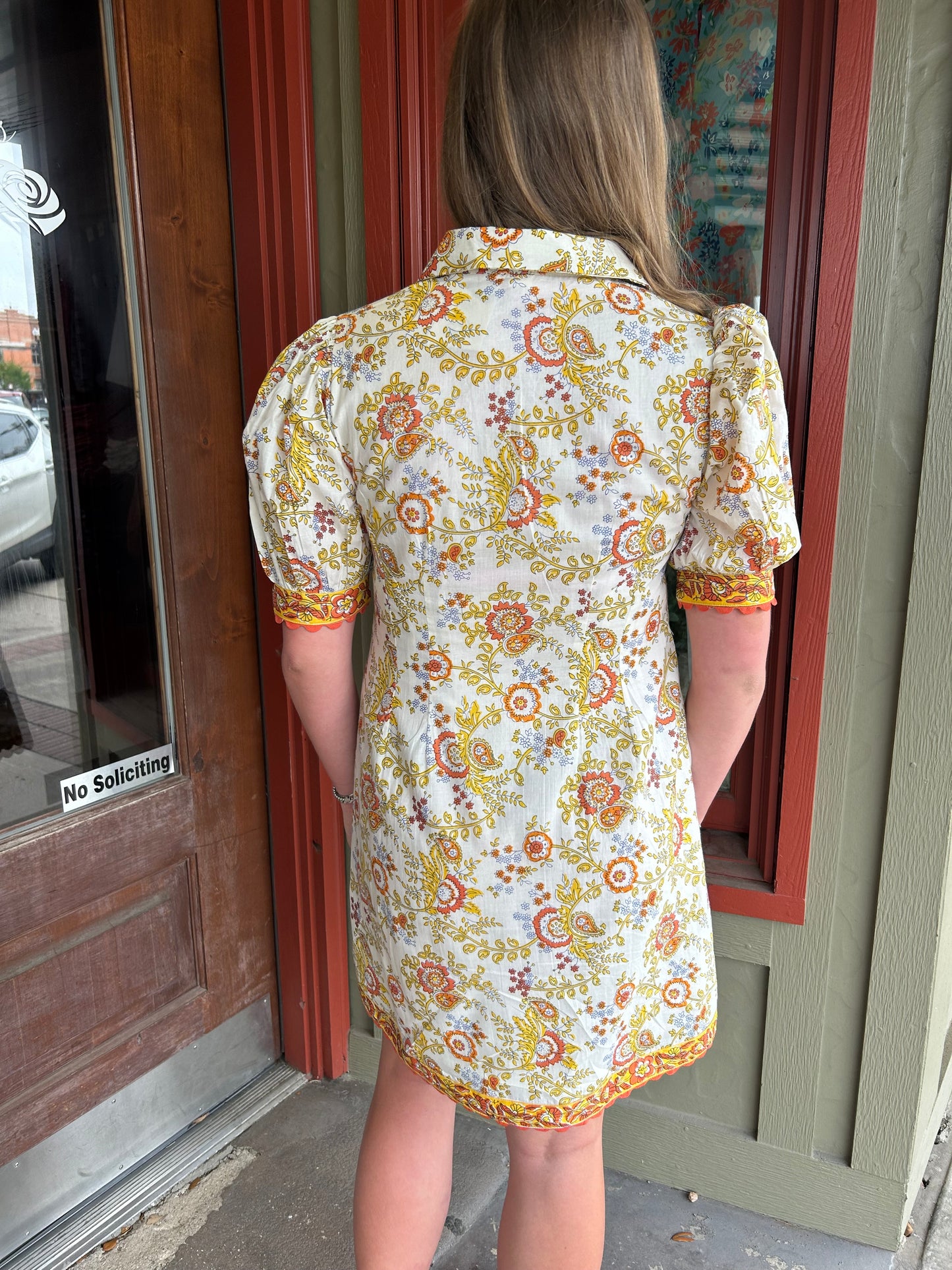 Bordered Block Shift Dress