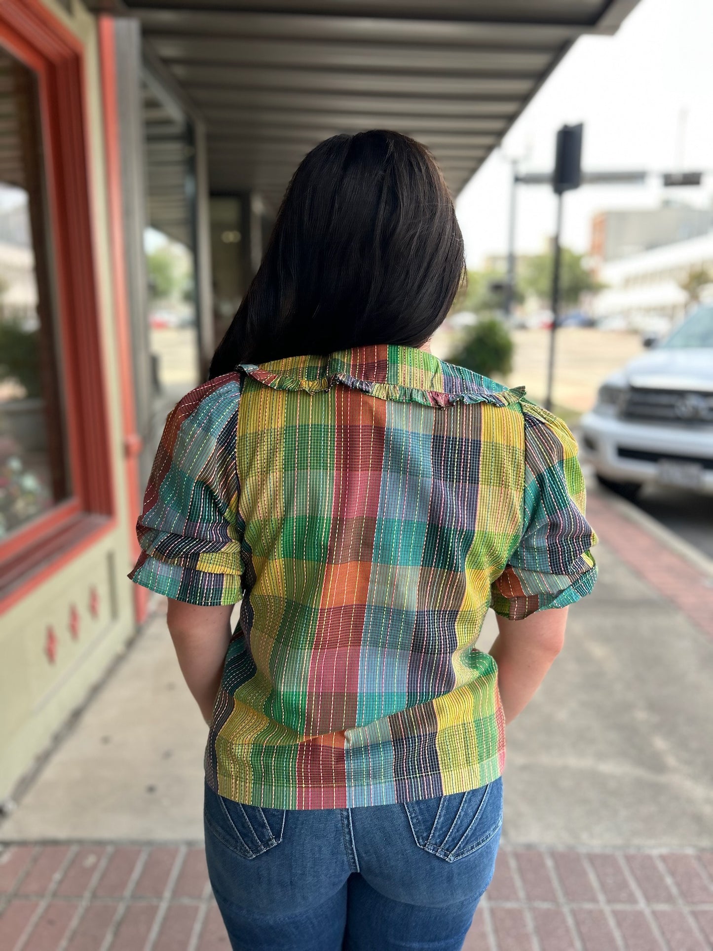 Blocks Of Plaid Top