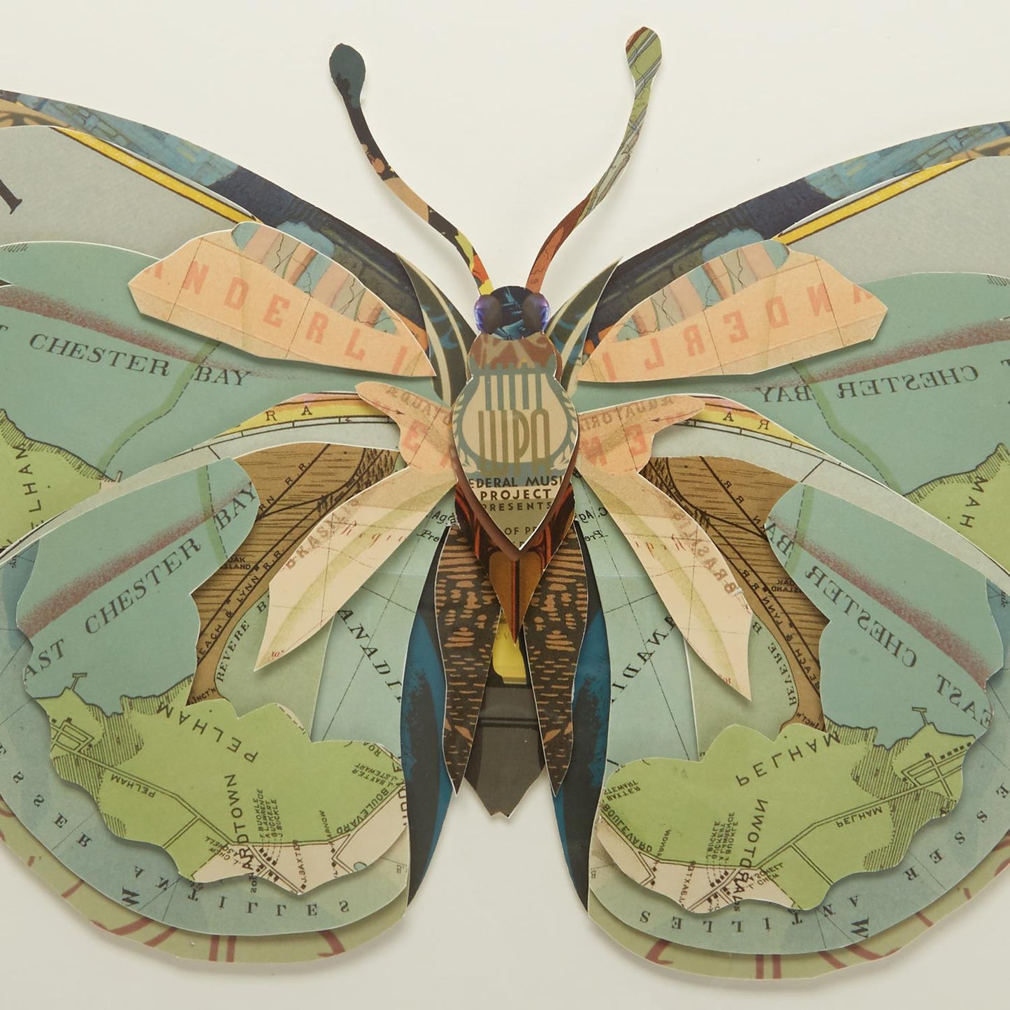 3D Buttefly Collage Art