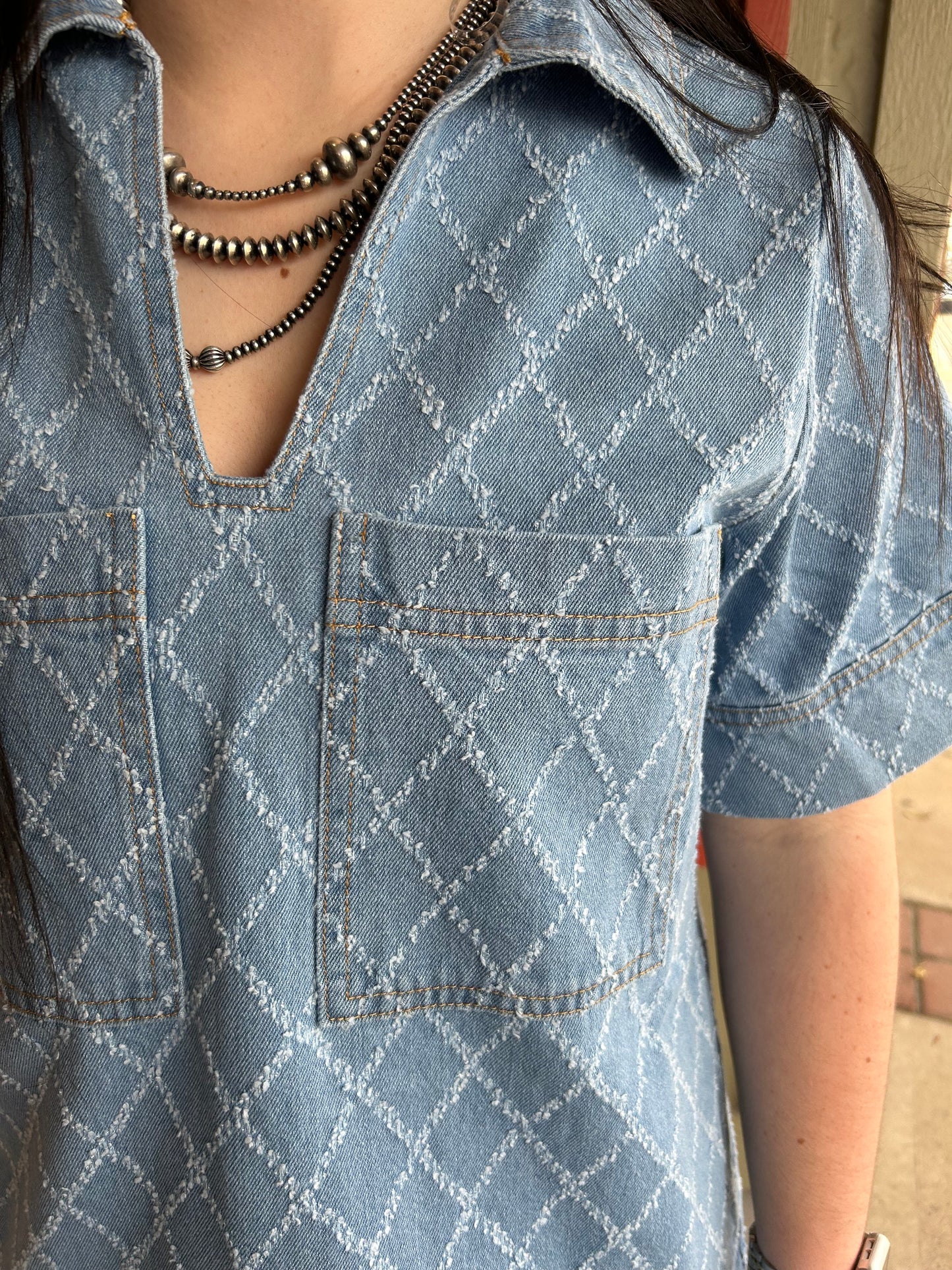 Waitress Denim Dress