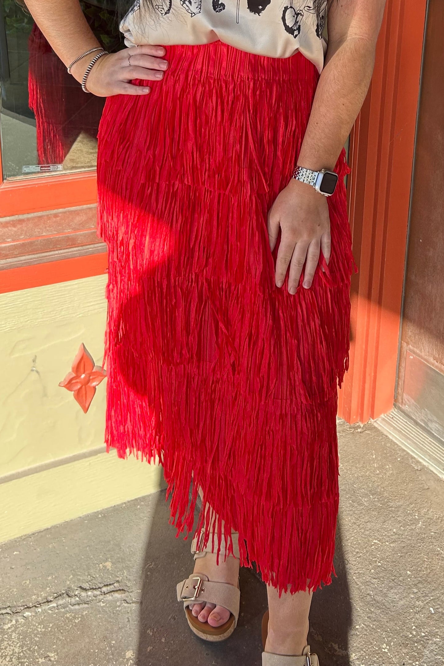Shake It Fringe Skirt