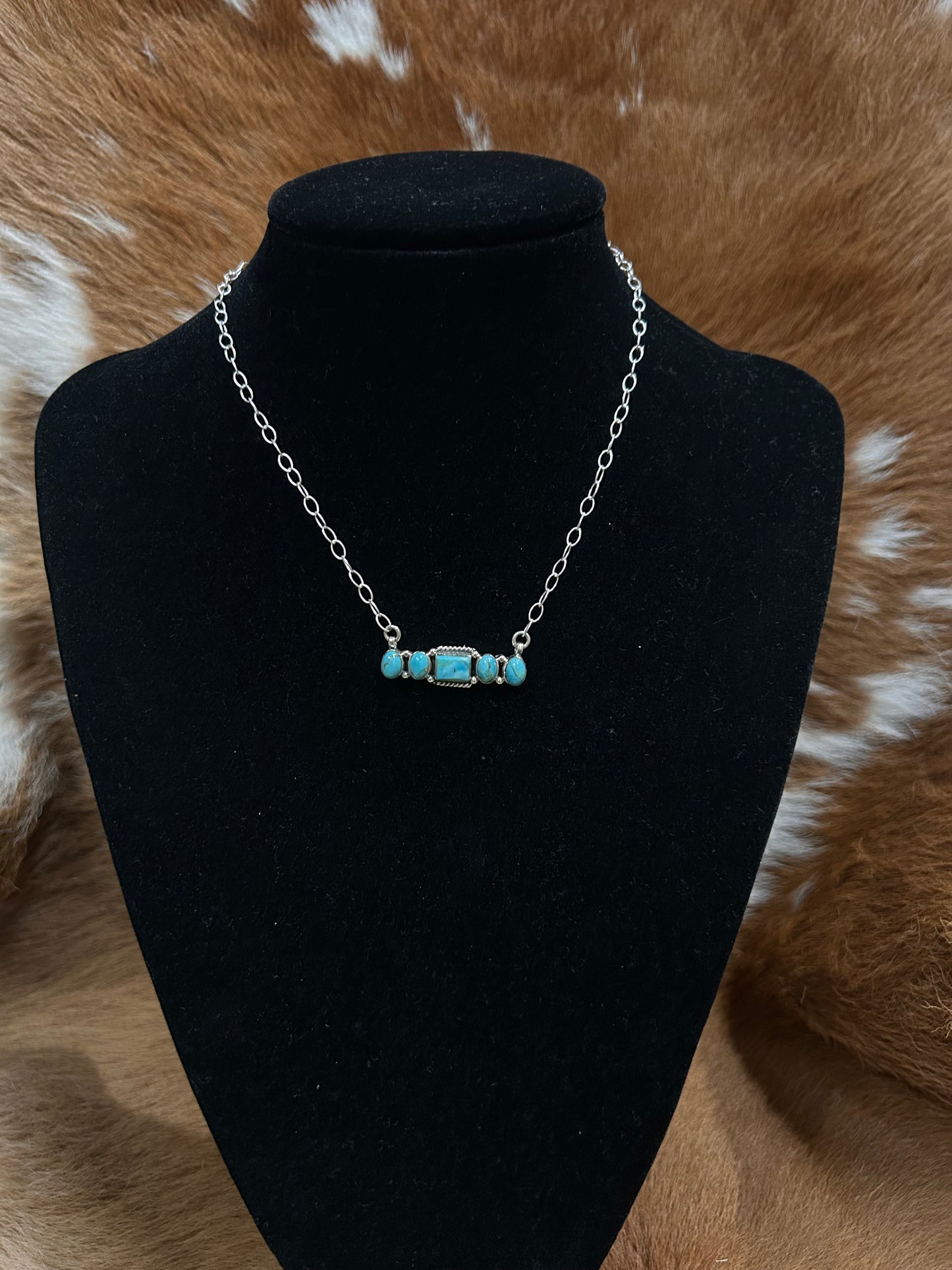Kingman 5 Stone Bar Necklace