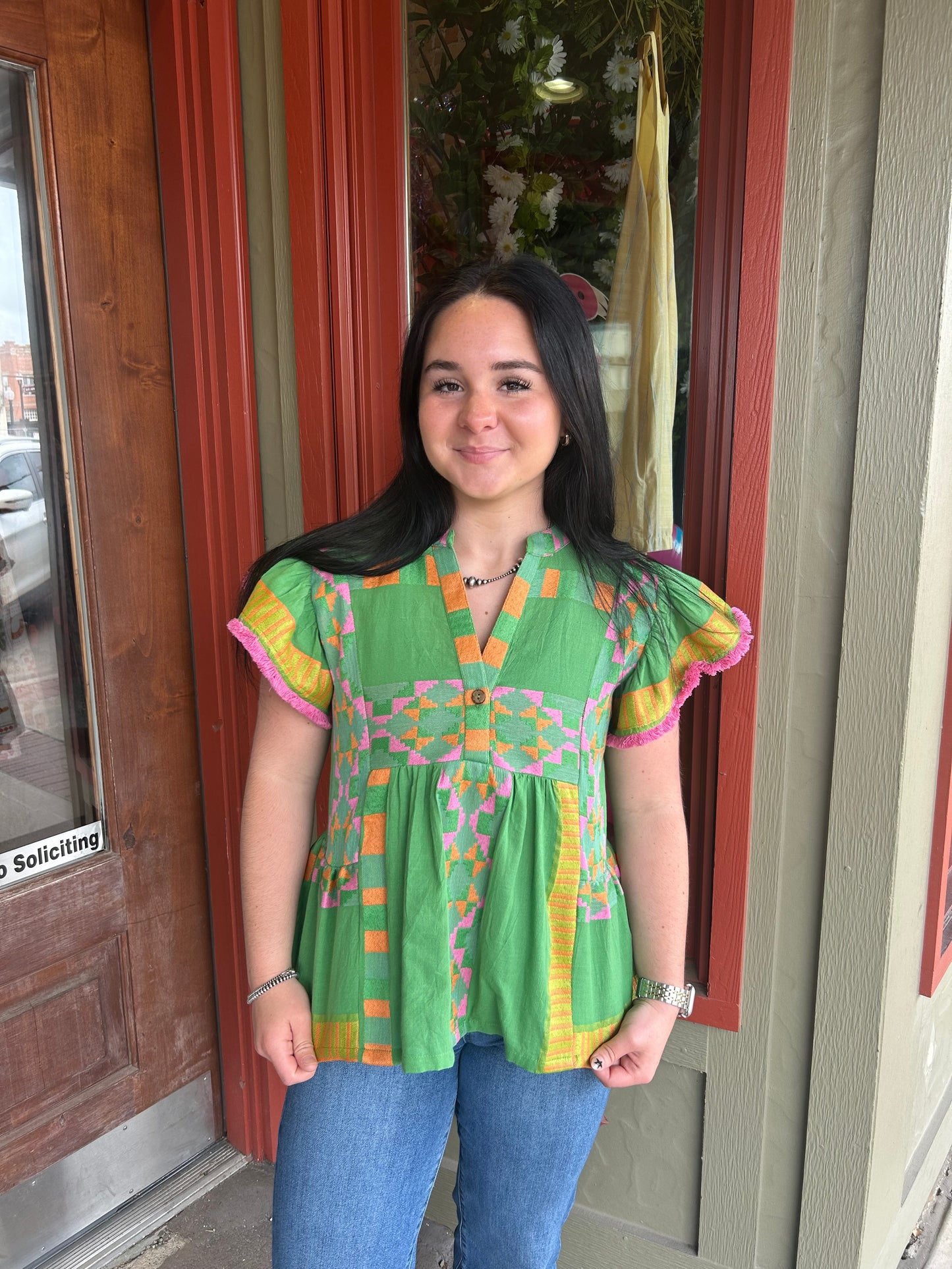 Tiered Woven Top