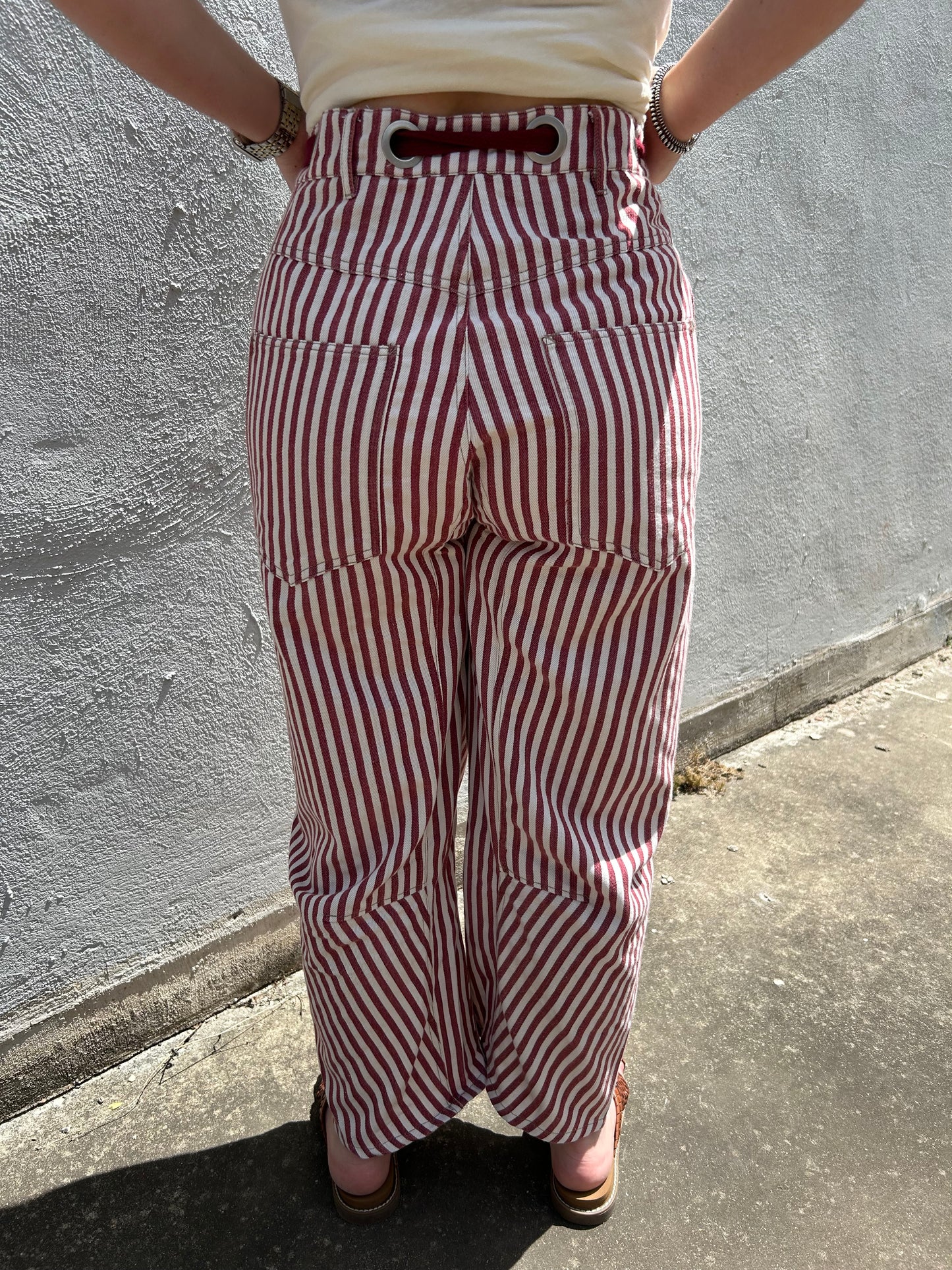 Rally Patched Barrel Pants
