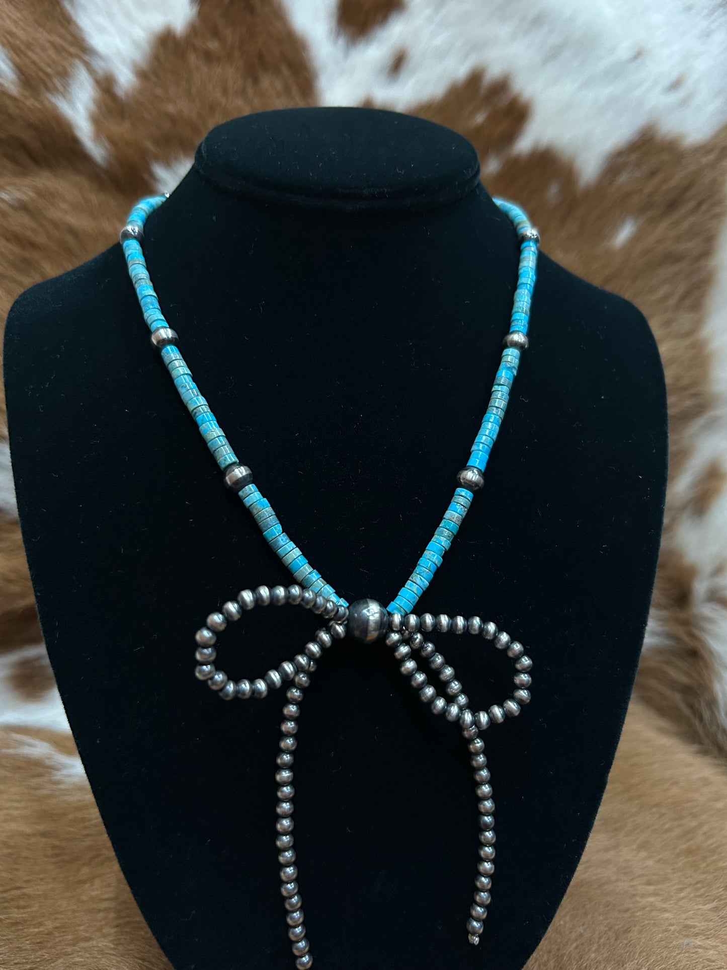 Turq & Navajo Bow Necklace