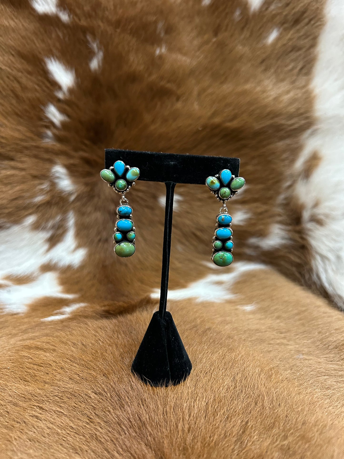 Green-Blue Turquoise Drop Earring
