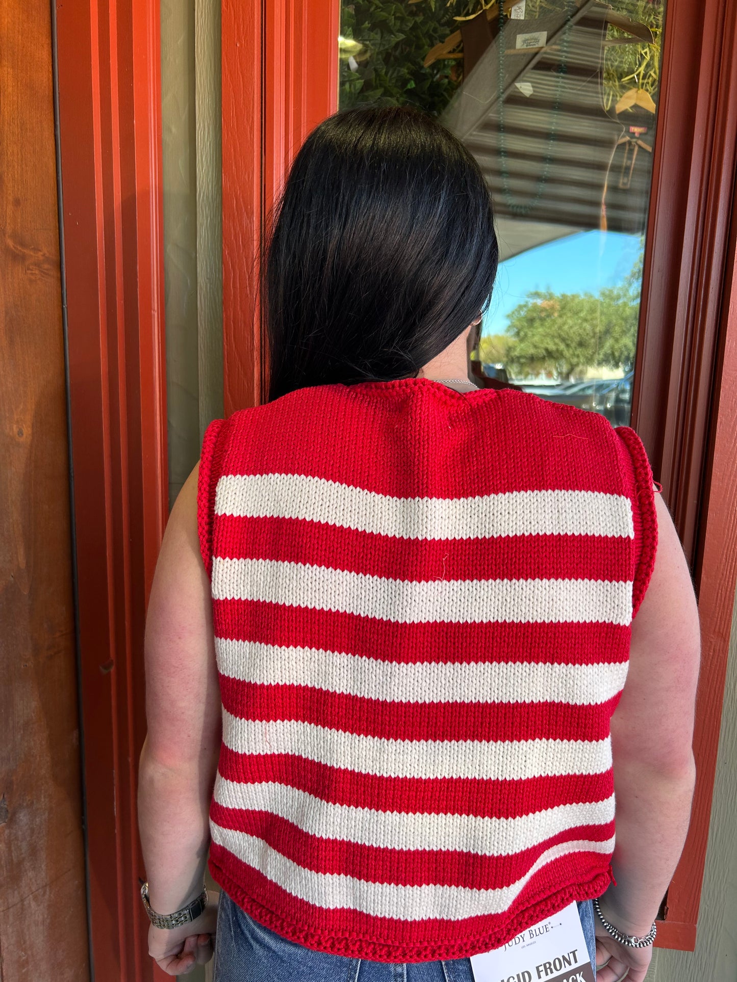 Buttoned Up Vest - Red