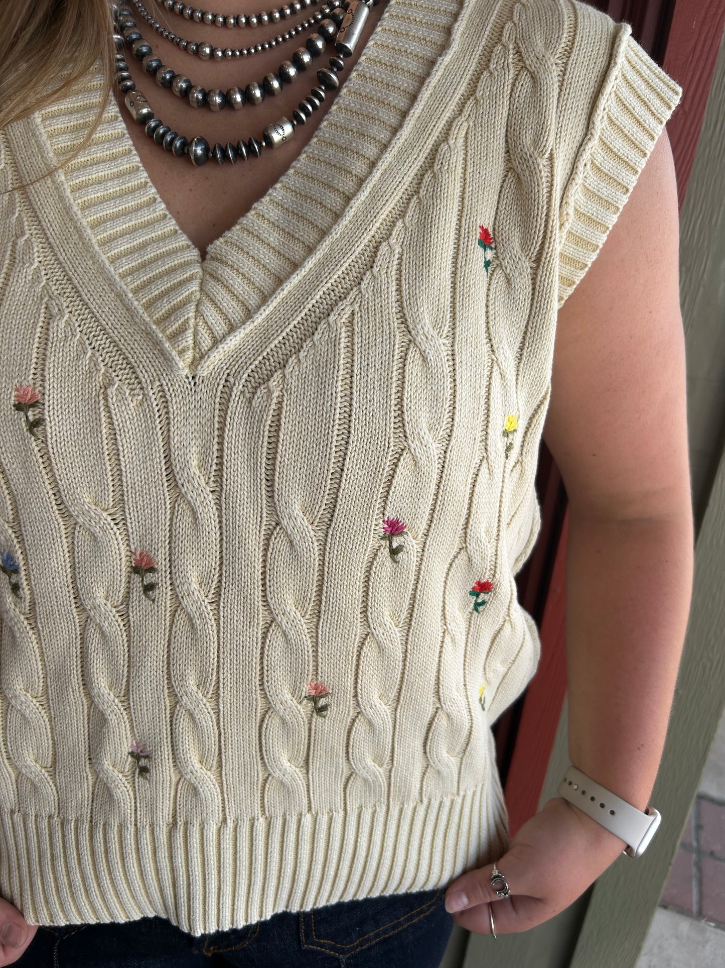Mini Flower Sweater Vest