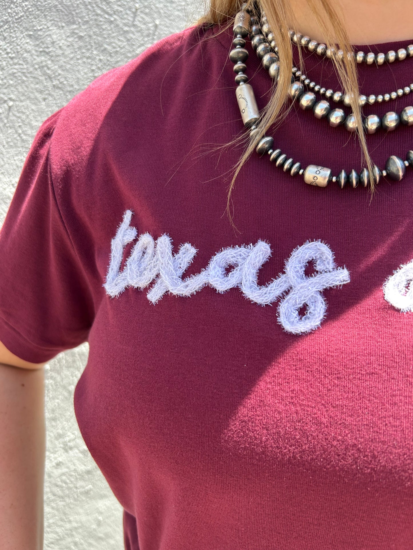 Tamu Glitter Script Top