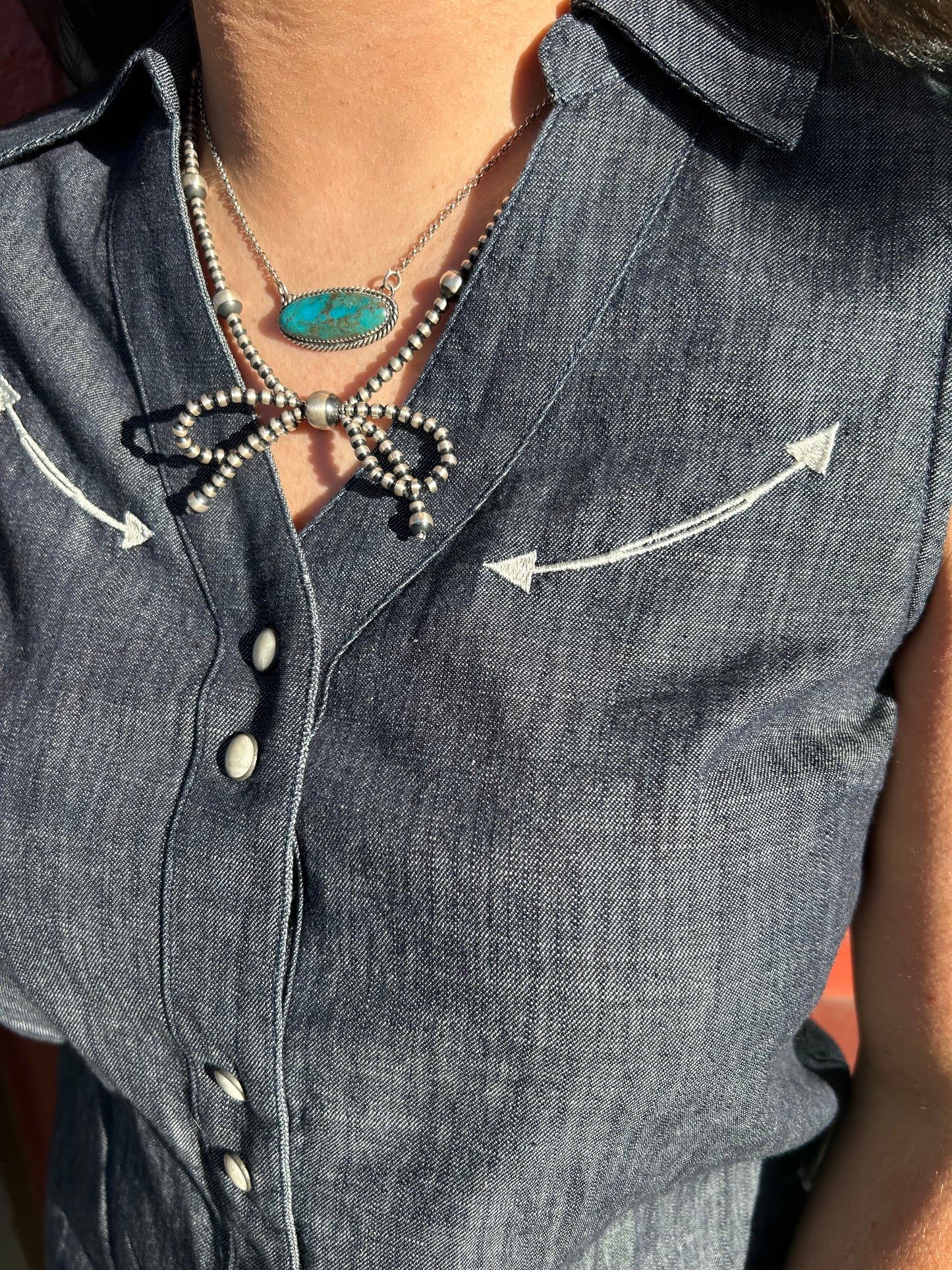 Retro Chambray Denim Dress