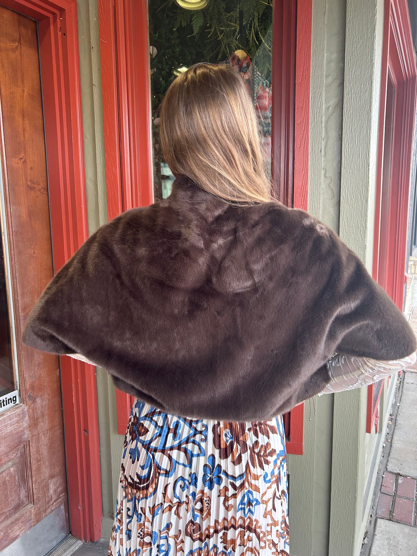 Faux Capelet Jacket