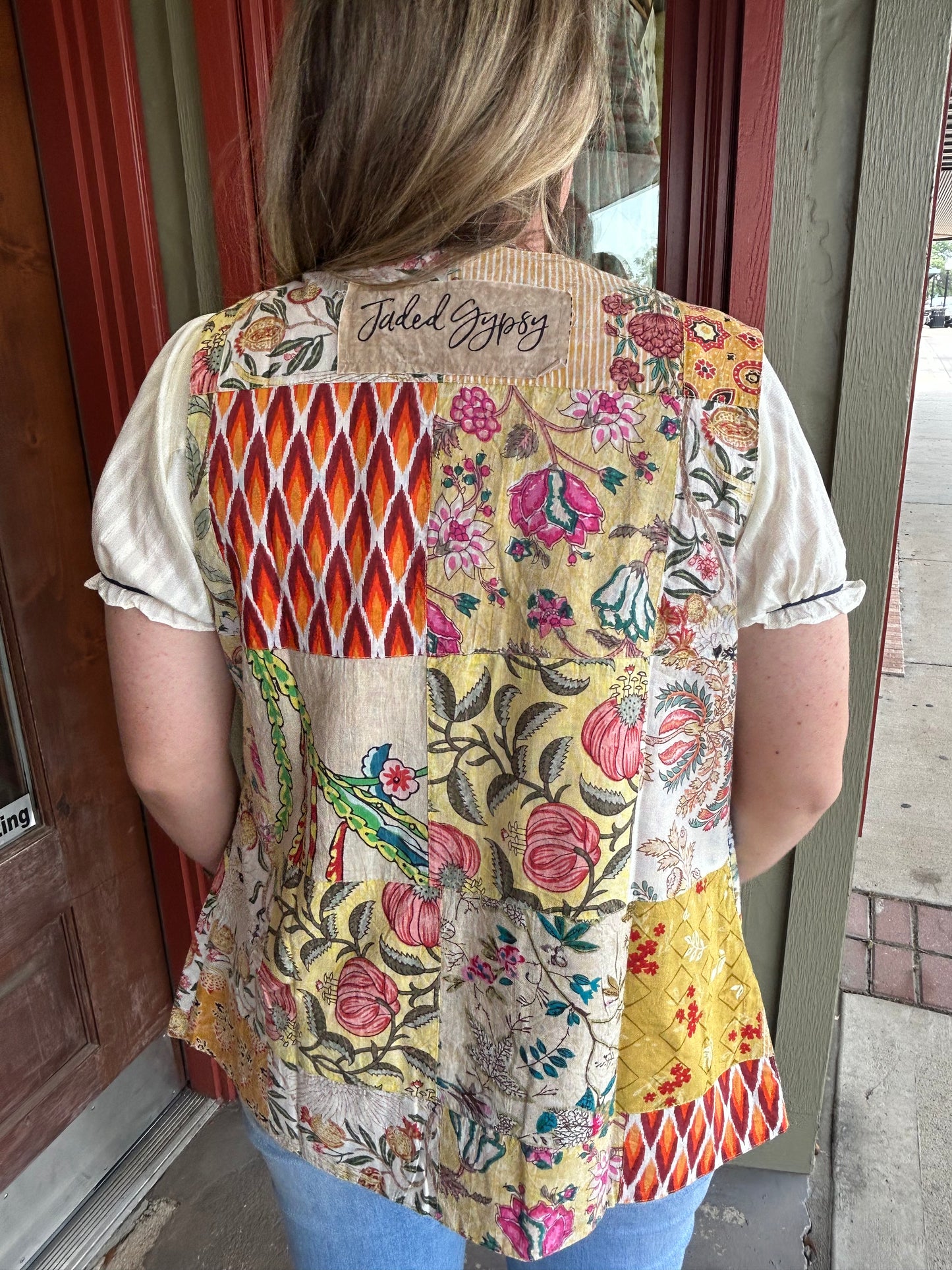 Patchwork Sunrise Reversible Vest