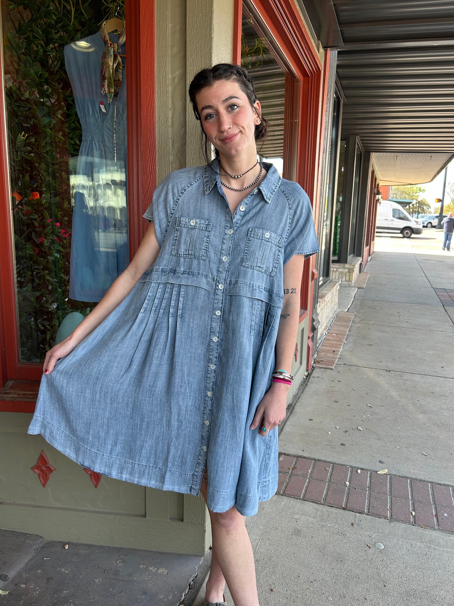 Denim Shirt Dress