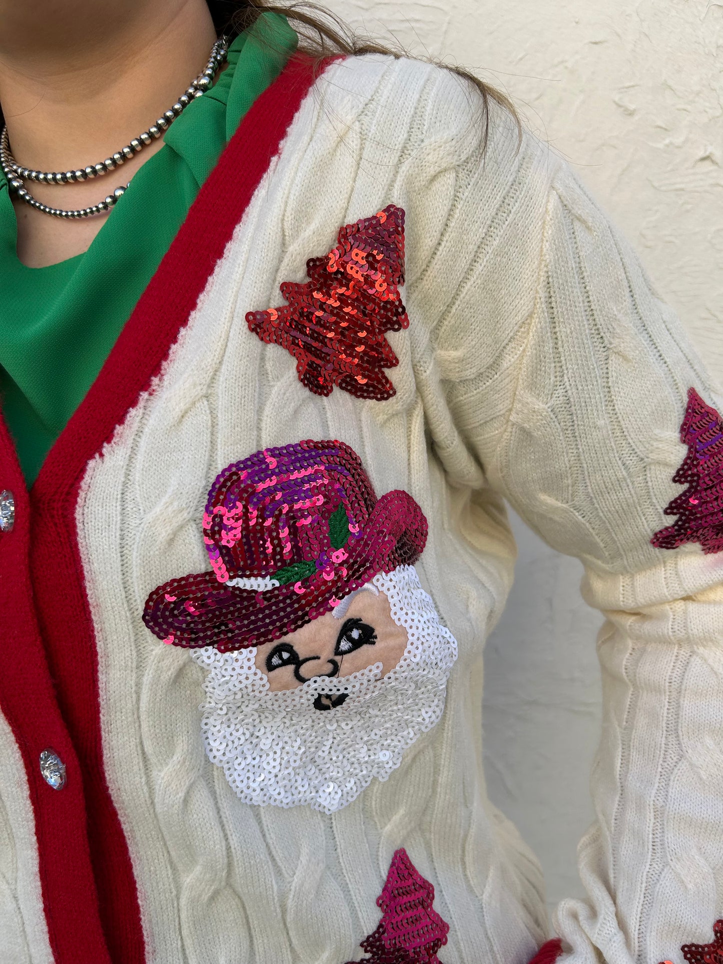 Christmas Patches Cardigan