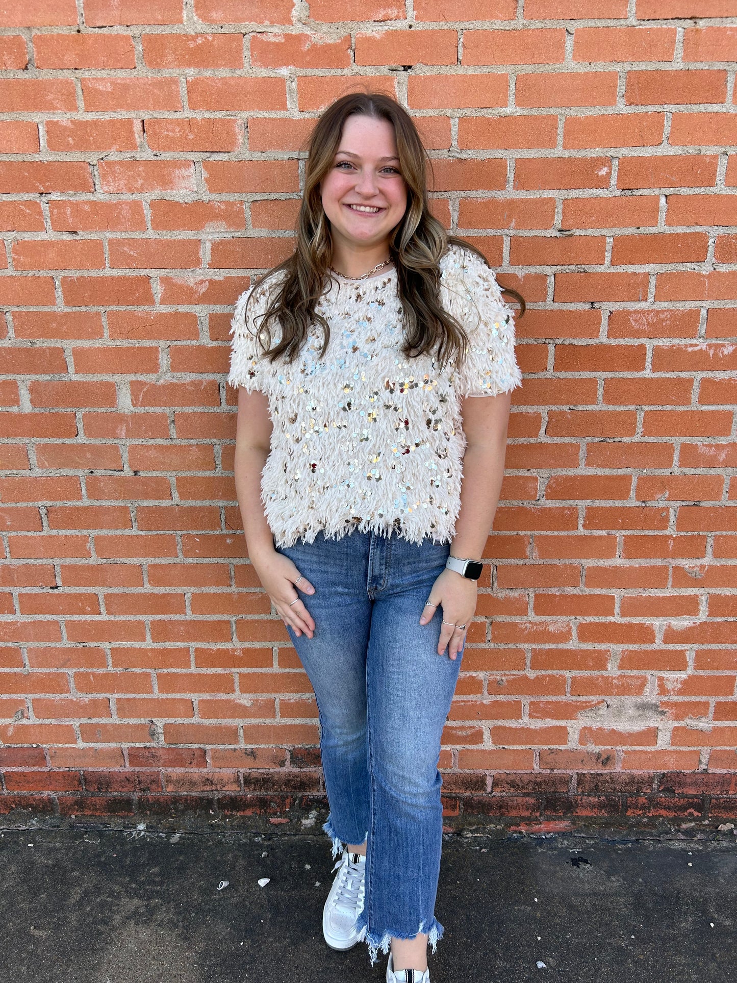 Fuzzy Sparkle Tee