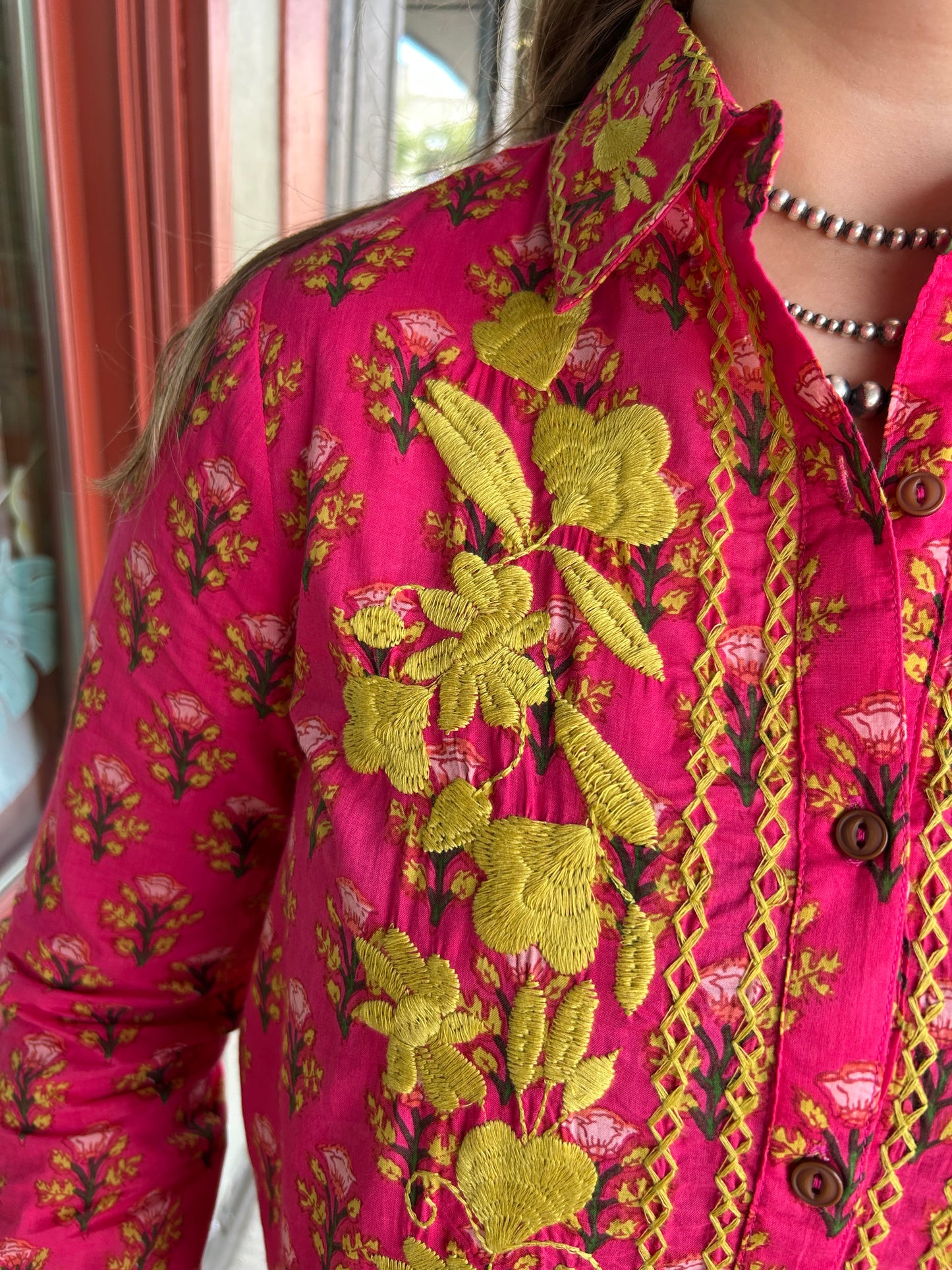 Maricela Shirt - Hot Pink