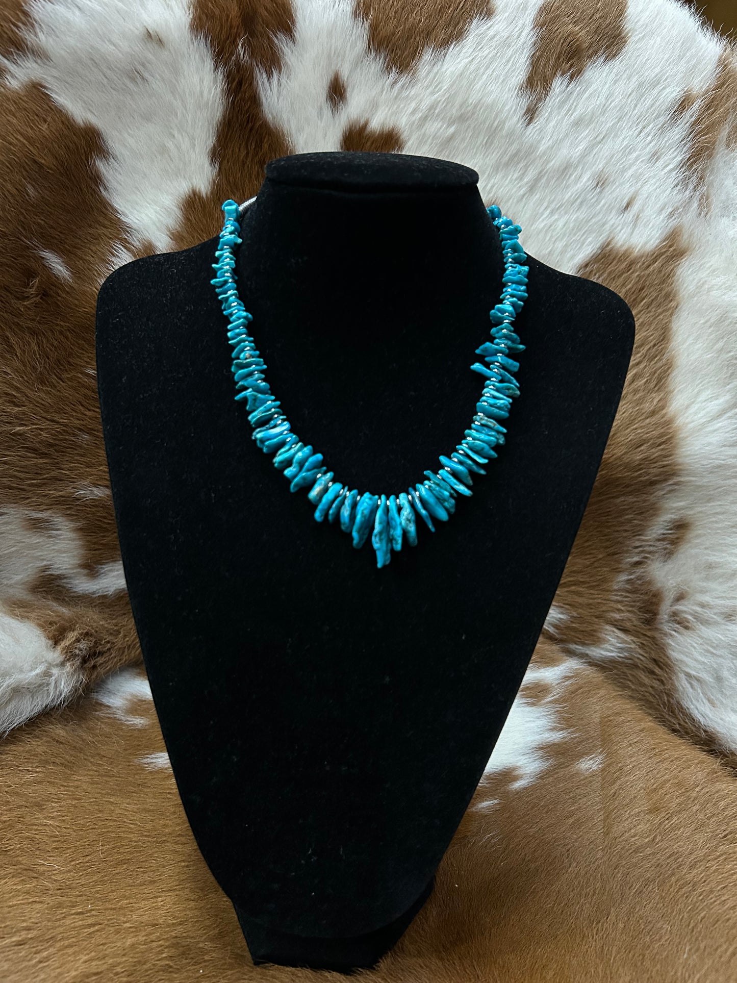Turquoise Chip Slab Necklace