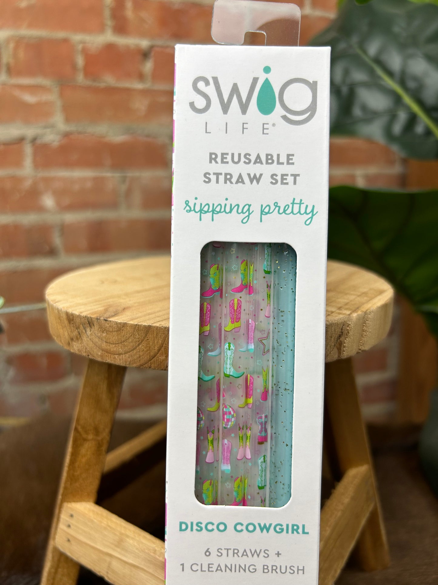 Disco Cowgirl Straw Set