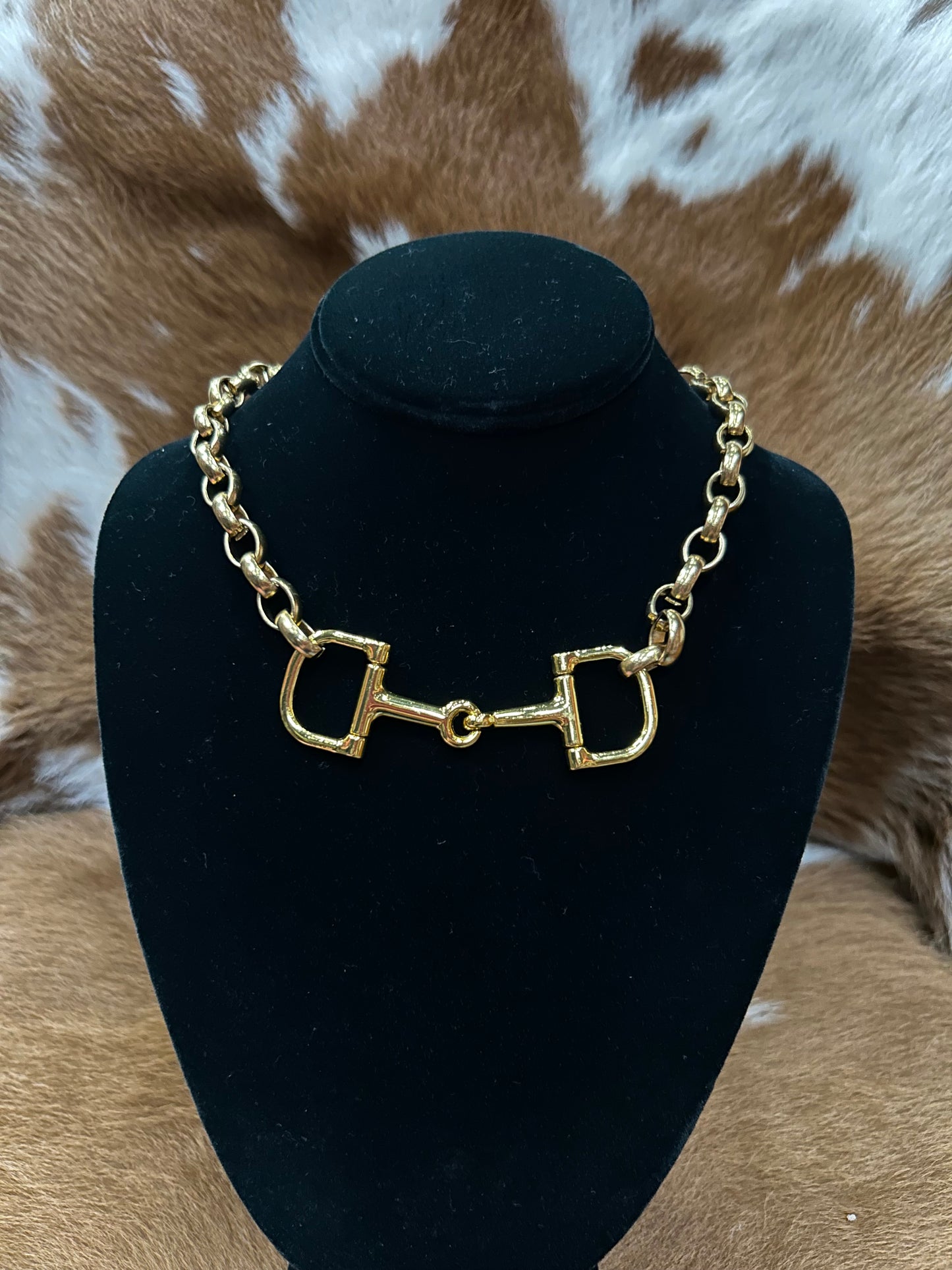 Classic Dbl Snaffle Bit Necklace