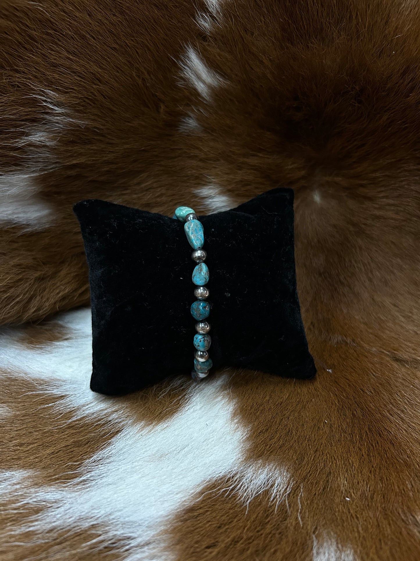Chunky Blue Turq & Navajo Bracelet