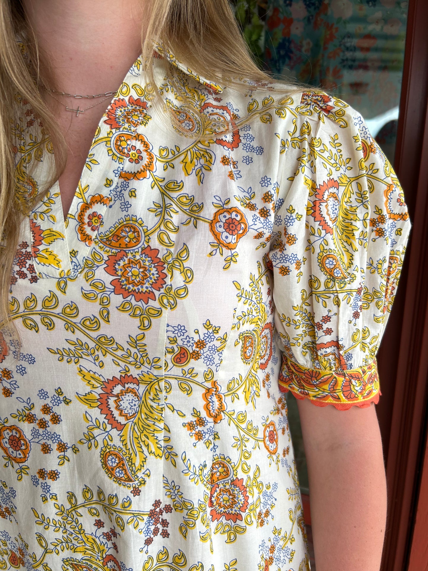 Bordered Block Shift Dress