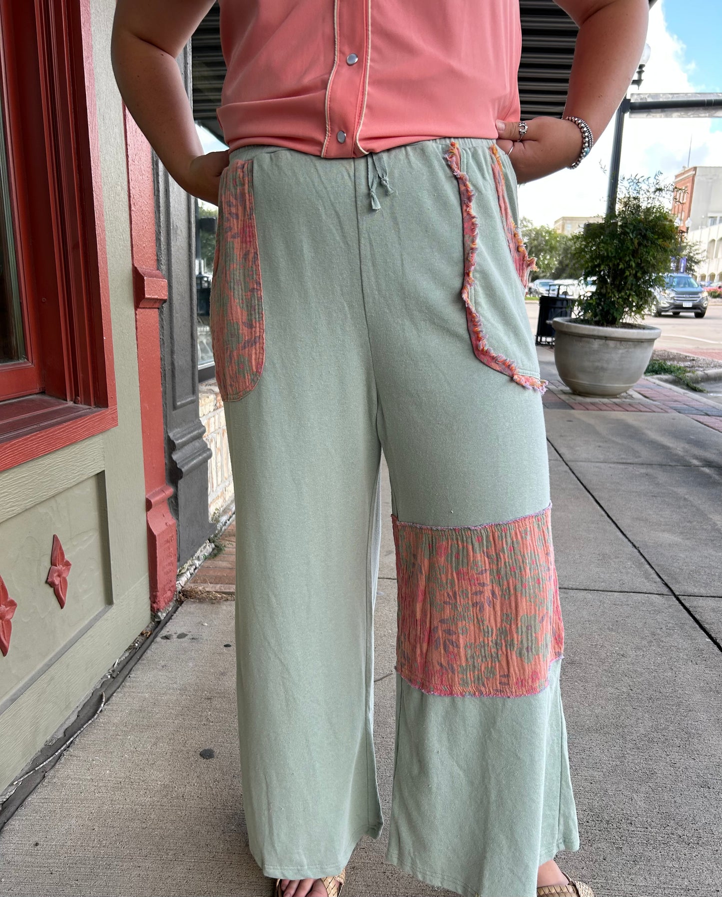 Charli Brown Pants - Gauze Pattern