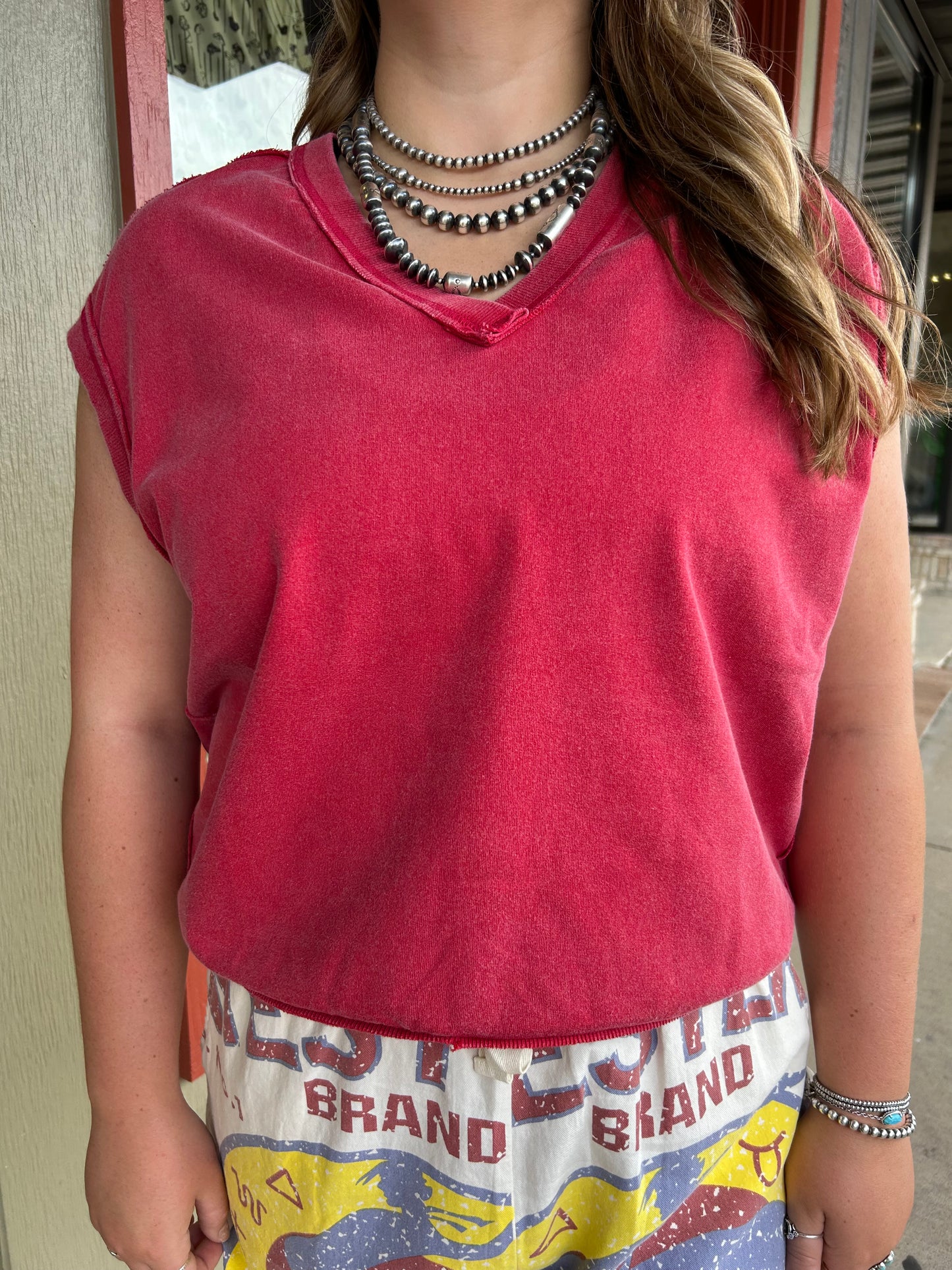 Get Gypsy Sweatshirt Top - Red