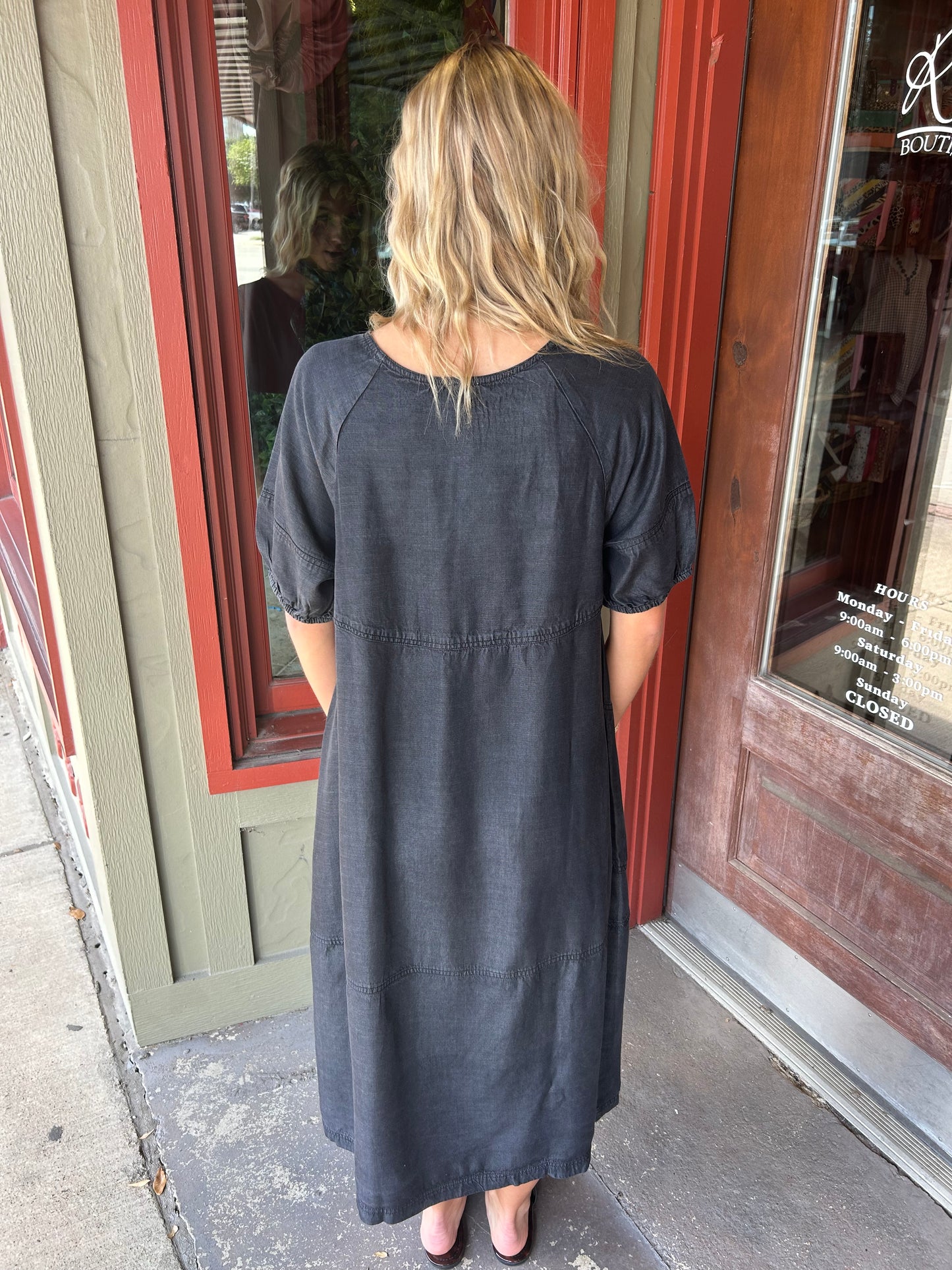 Denim Tiered Dress