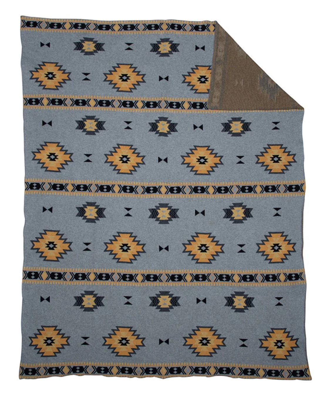 Paint Flower Meadow Throw - blue
