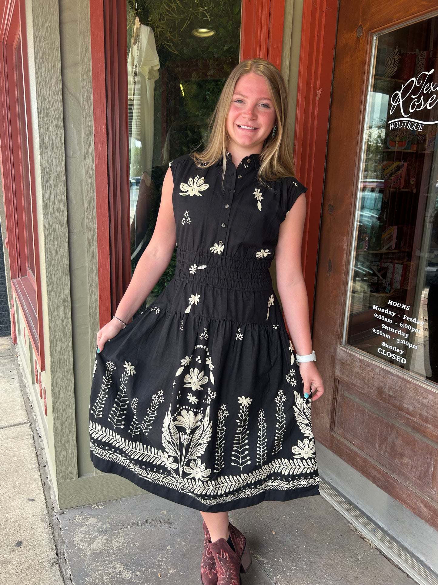 Bordering Flowers Dress