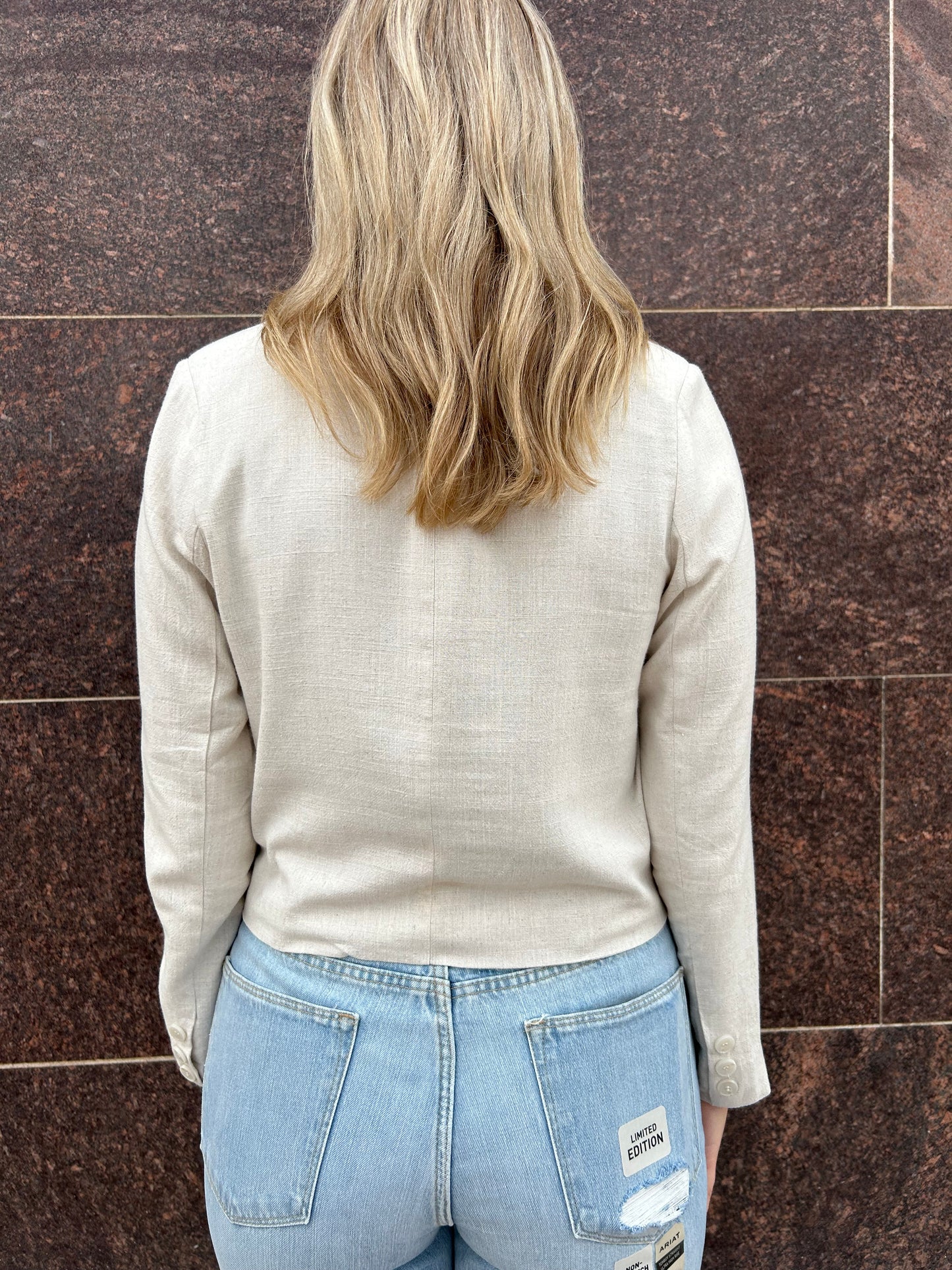 Lila Linen Crop Blazer