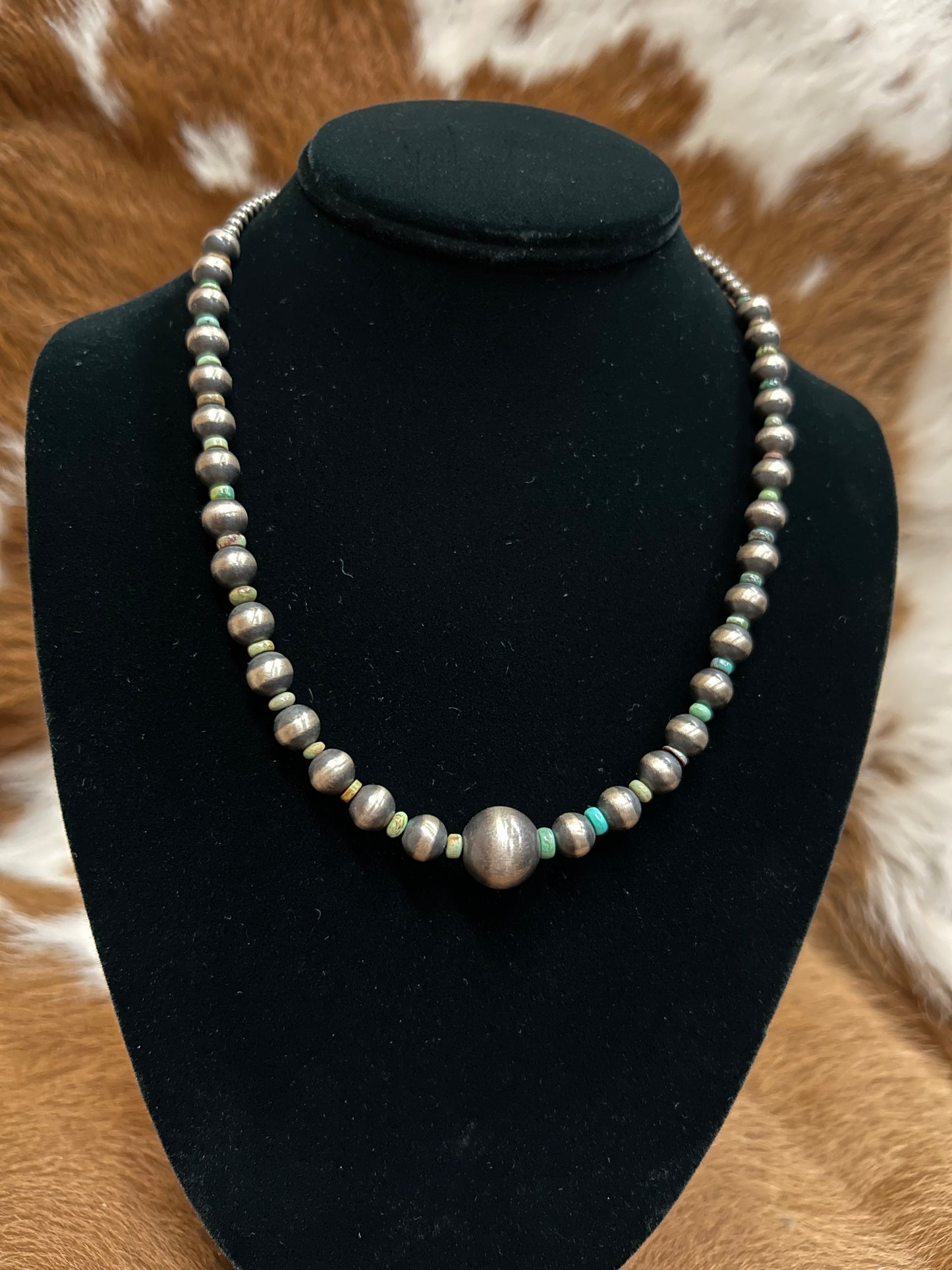 Navajo Pearls W/ Turq Beads