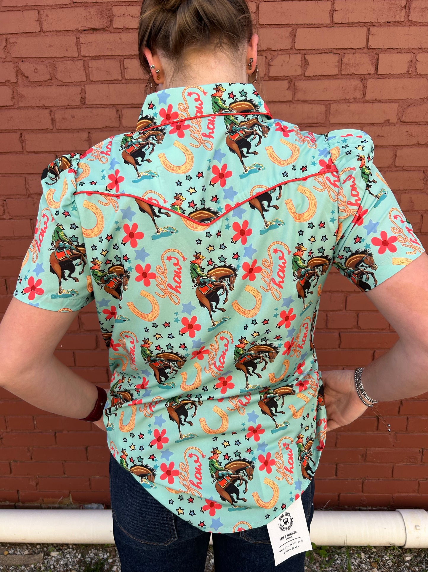 Brazos Shirt - Turq Yeehaw