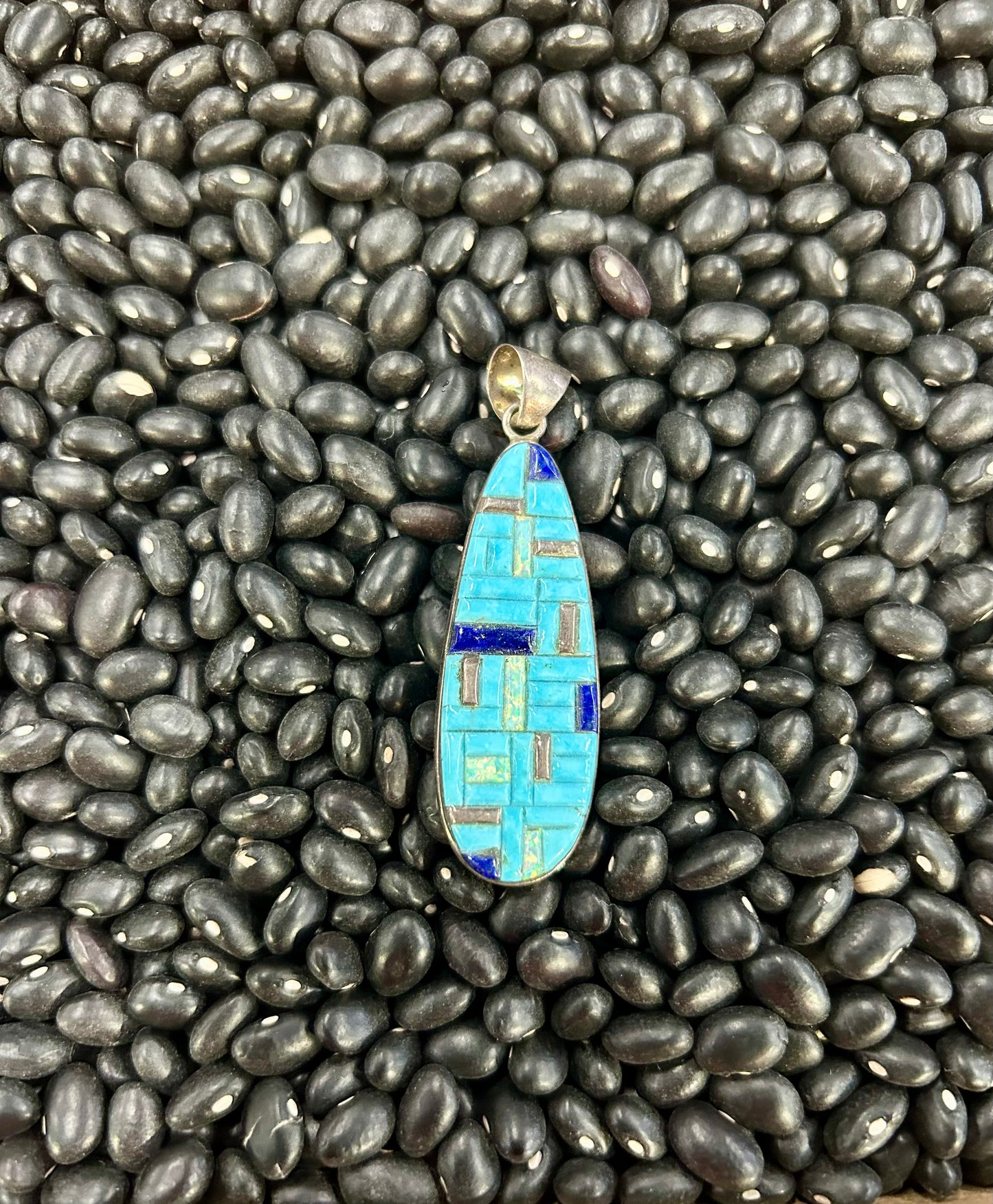 Turq, Lapis, Opal Pendant