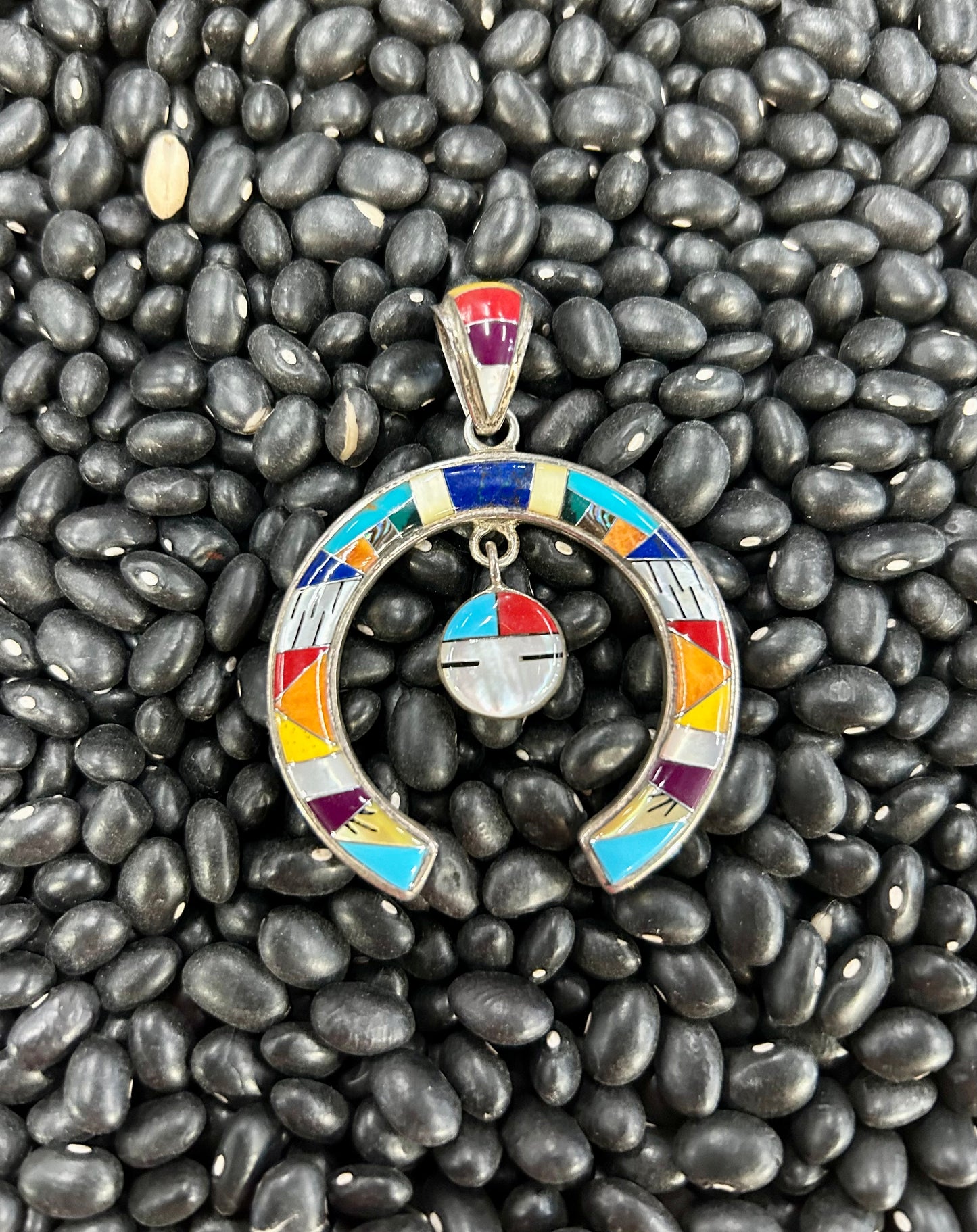 Inlay Squash Zuni Pendant