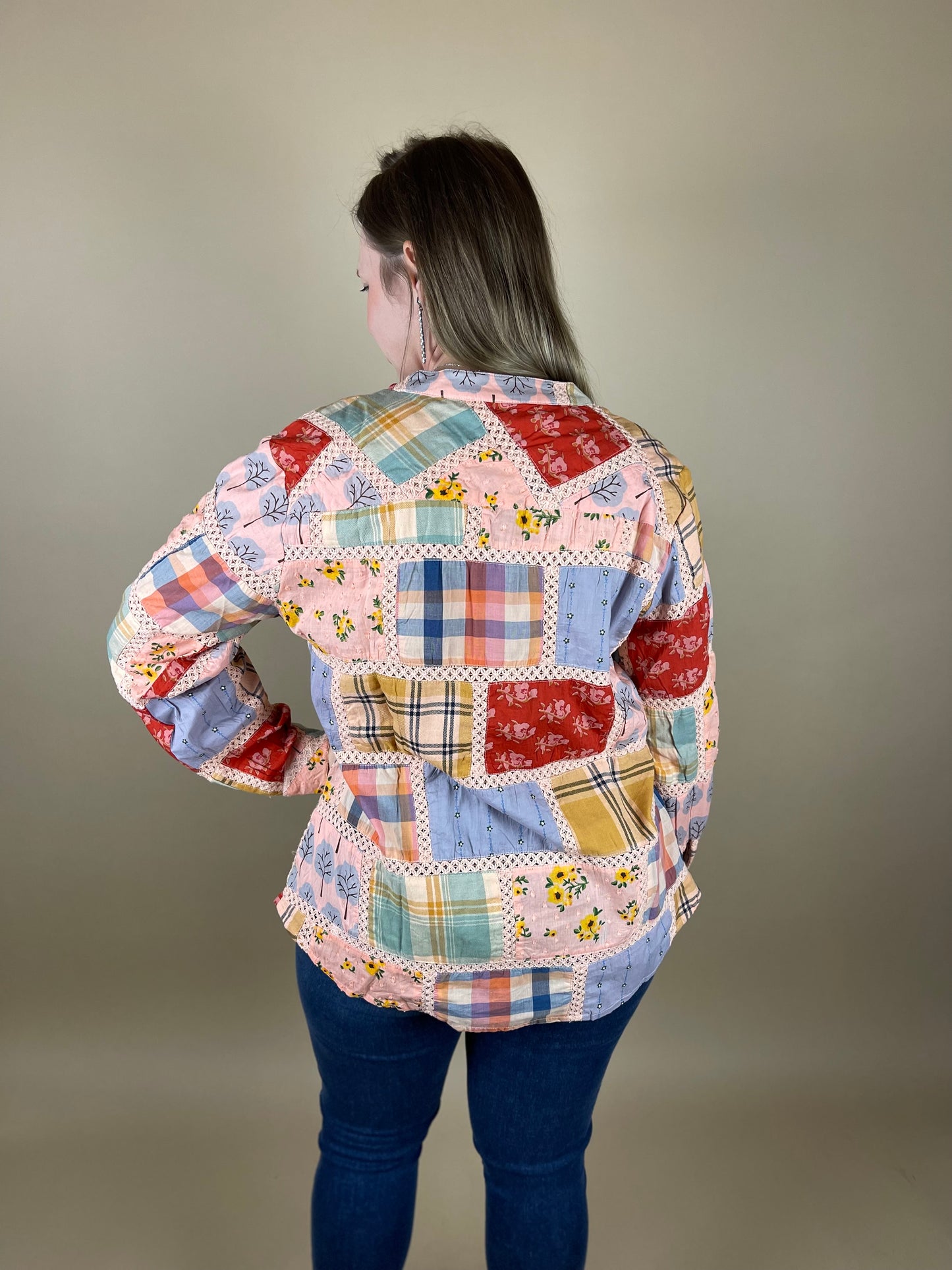 Patchwork Patterned Top