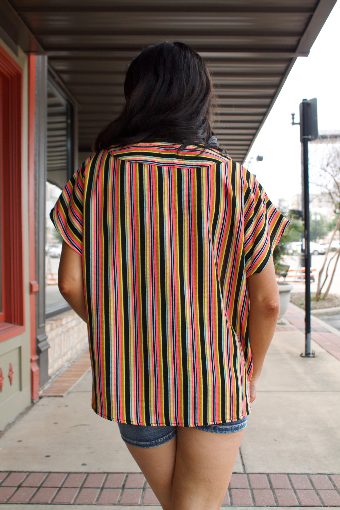Neon Stripe Top